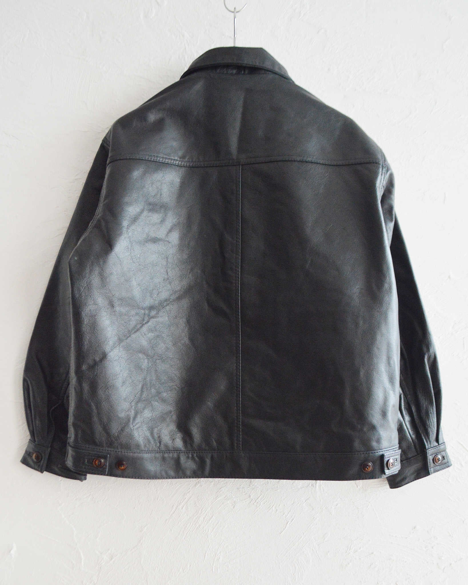 Nasngwam. ナスングワム / ATAVISM LEATHER JACKET アタビズムジャケット Msize  (BLACK ブラック)