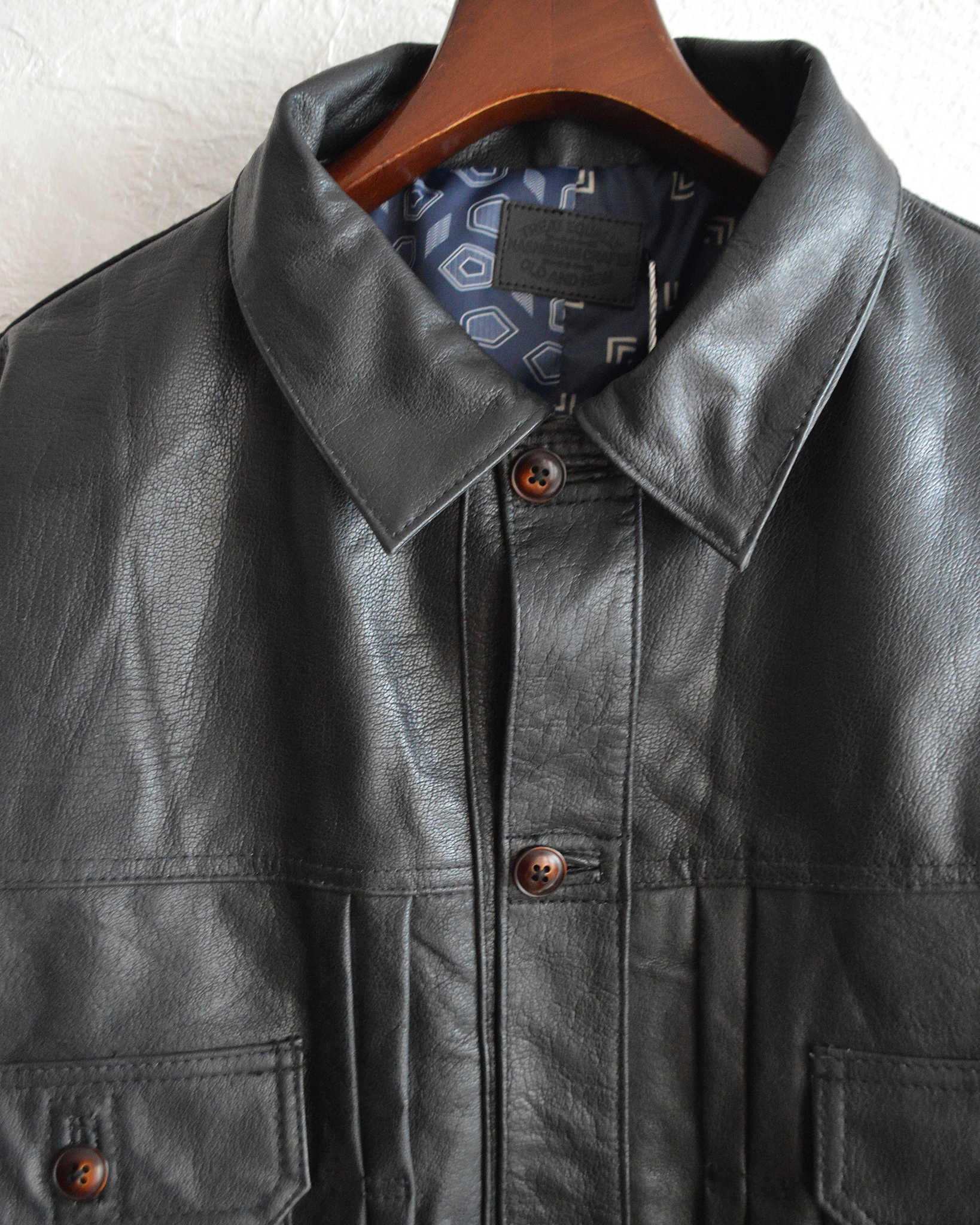 Nasngwam. ナスングワム / ATAVISM LEATHER JACKET アタビズムジャケット Lsize  (BLACK ブラック)