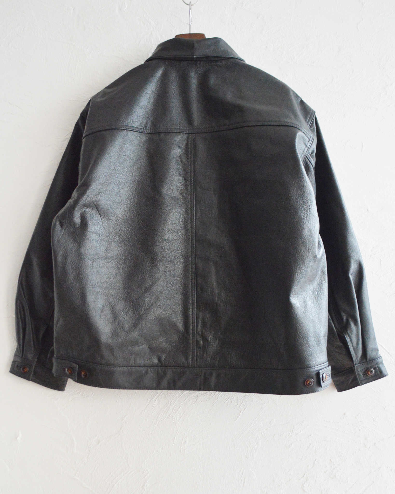 Nasngwam. ナスングワム / ATAVISM LEATHER JACKET アタビズムジャケット Lsize  (BLACK ブラック)