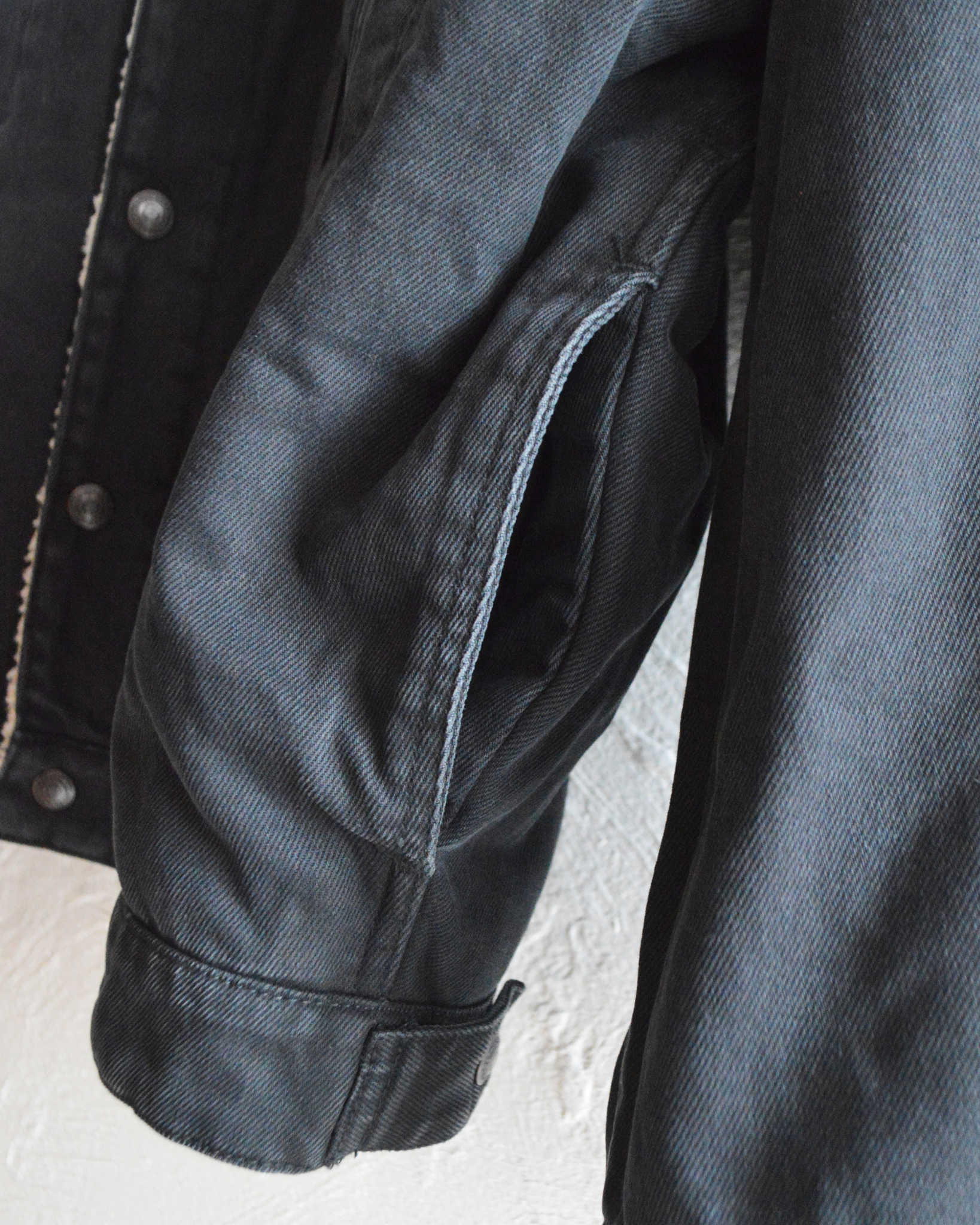 IMPRESTORE インプレストア / Niki | Denim boa jacket デニムボアジャケット (BLACK DENIM ブラックデニム)