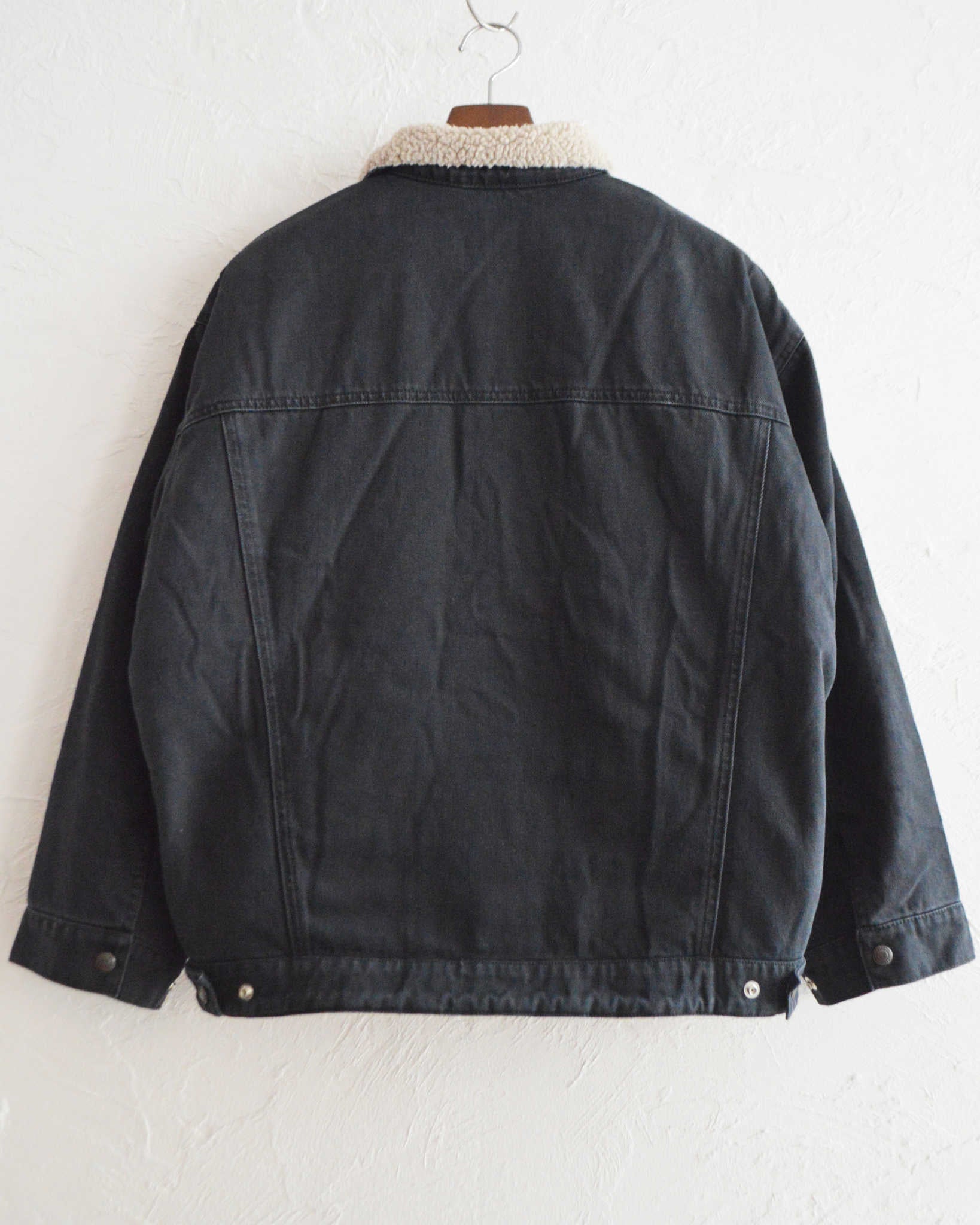 IMPRESTORE インプレストア / Niki | Denim boa jacket デニムボアジャケット (BLACK DENIM ブラックデニム)