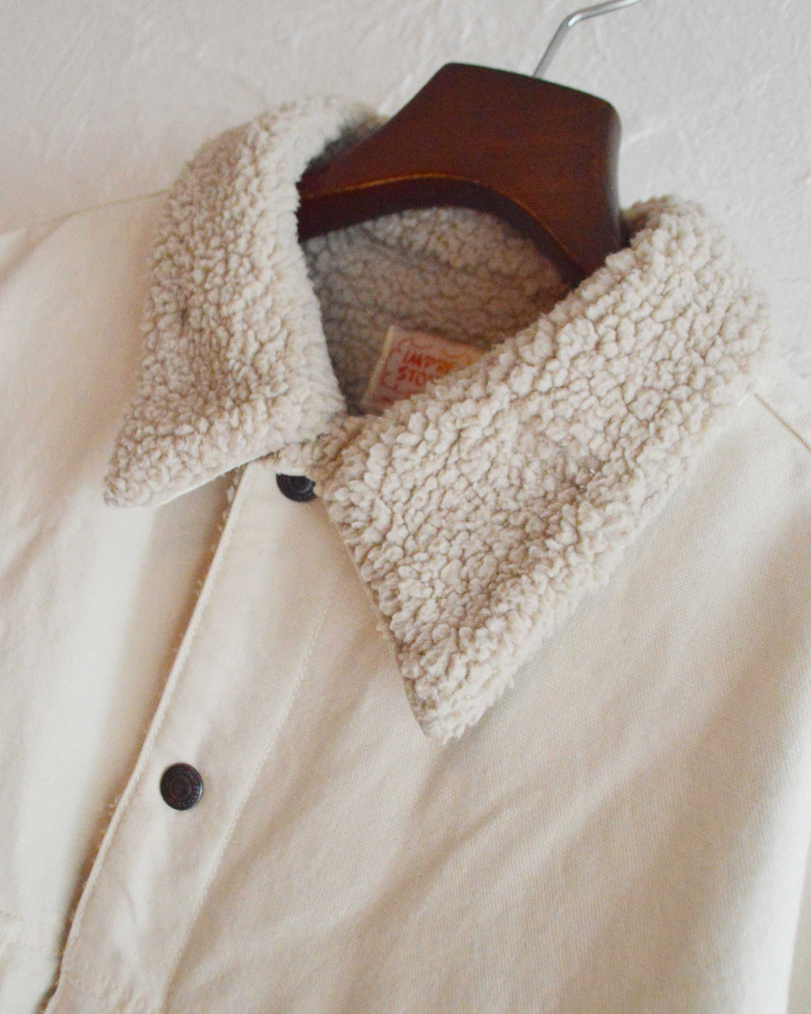 IMPRESTORE インプレストア / Niki | Denim boa jacket デニムボアジャケット (WHITE DENIM ホワイトデニム)