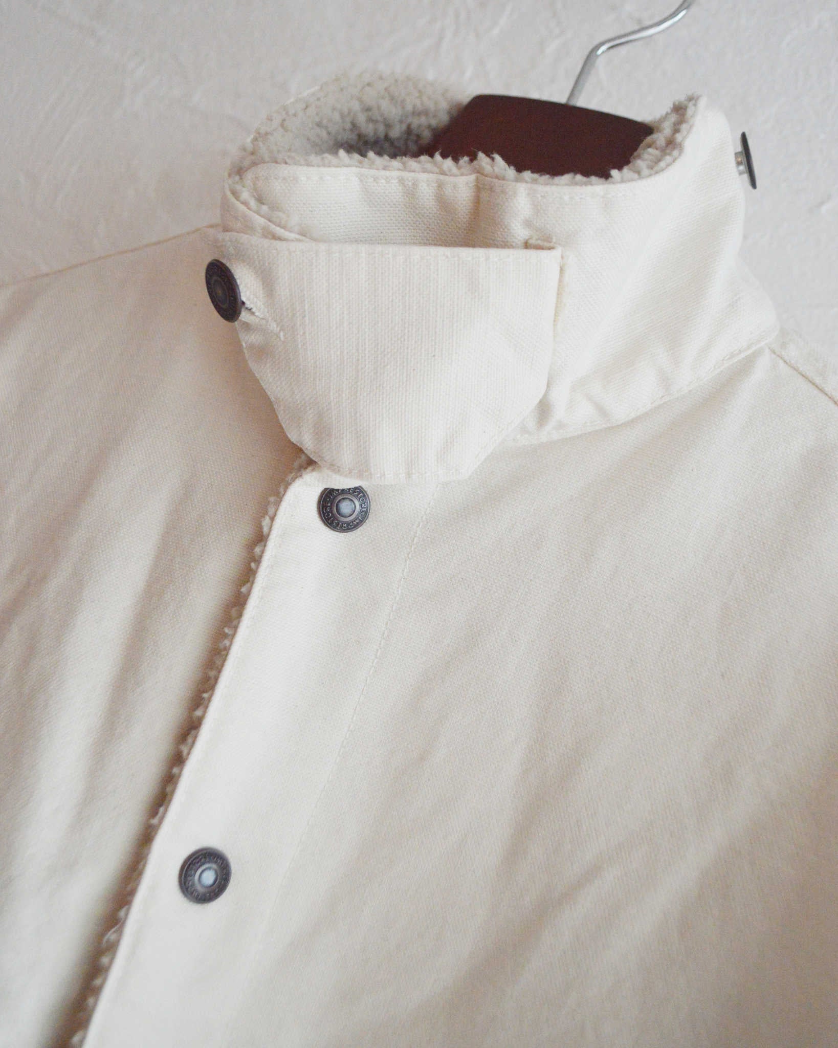 IMPRESTORE インプレストア / Niki | Denim boa jacket デニムボアジャケット (WHITE DENIM ホワイトデニム)