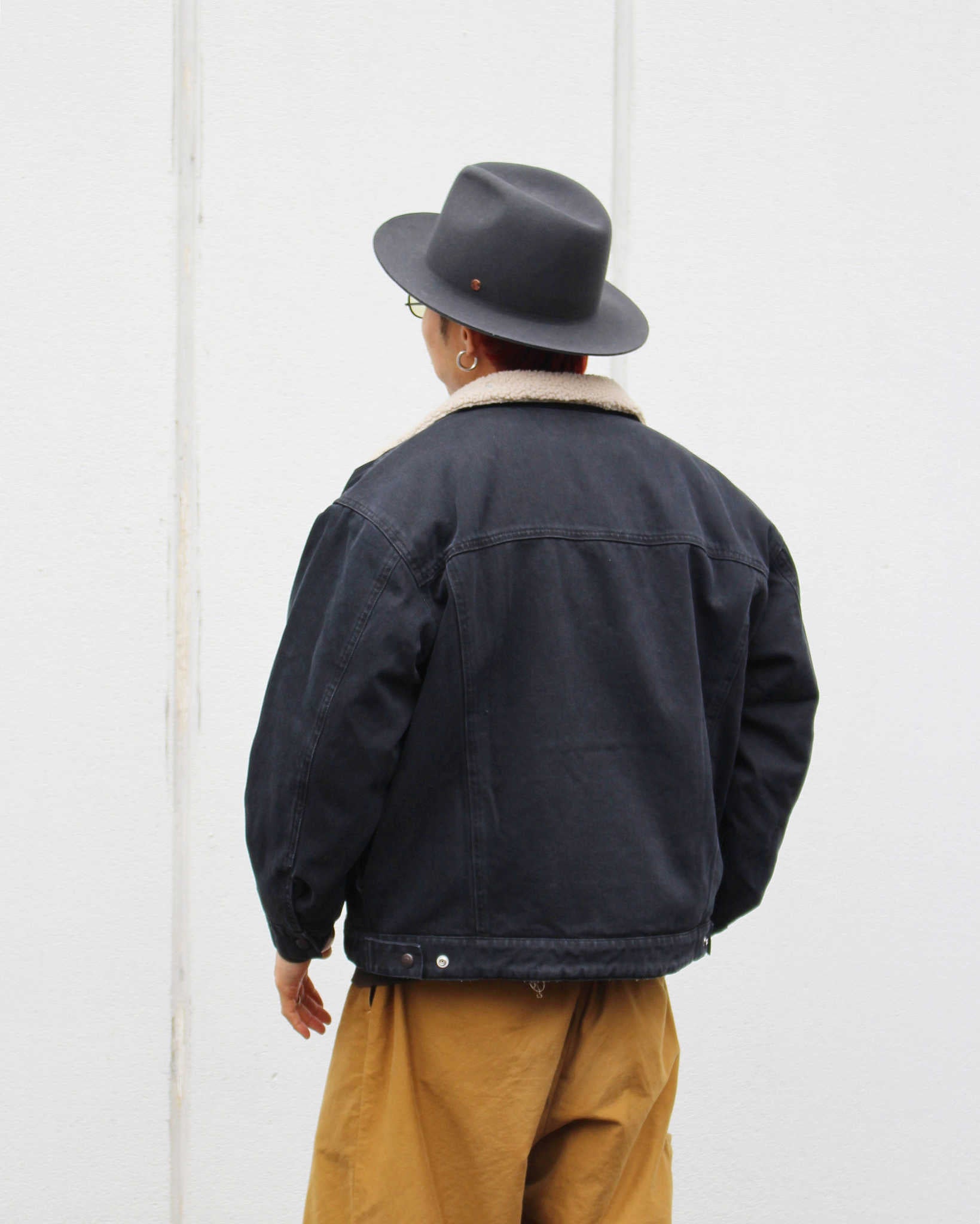 IMPRESTORE インプレストア / Niki | Denim boa jacket デニムボアジャケット (BLACK DENIM ブラックデニム)