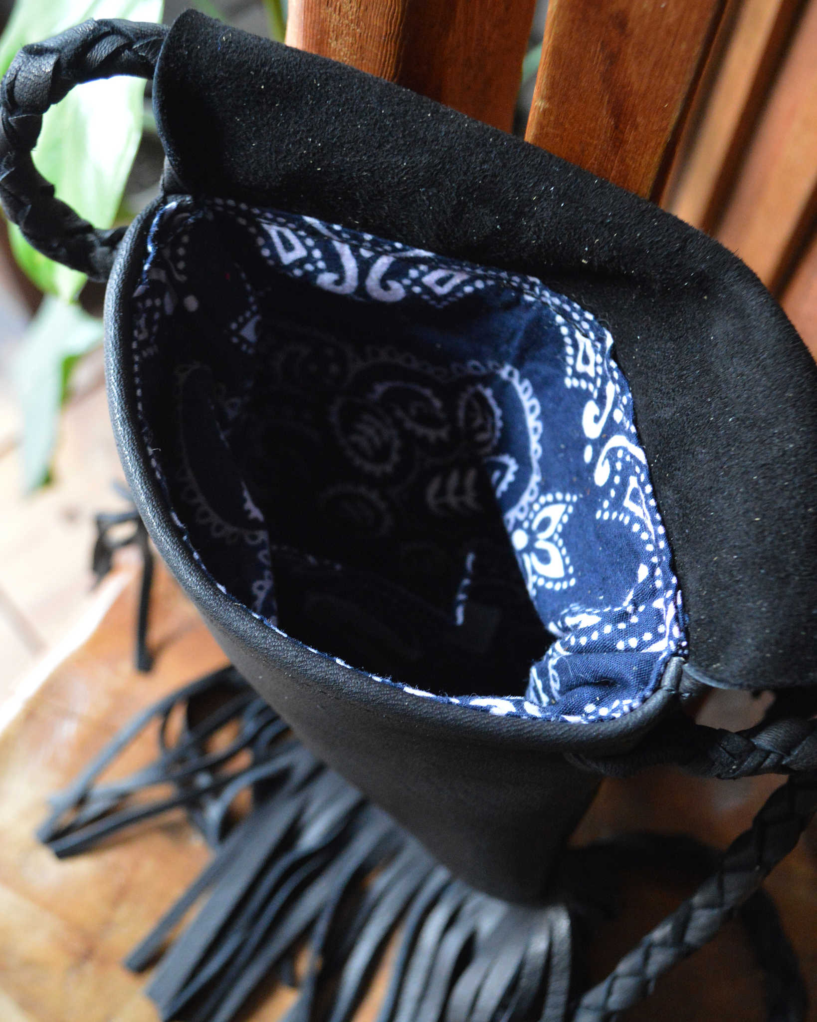 Nasngwam.×EARLYMORNING ナスングワム アーリーモーニング / DOUBLE FRINGE SHOULDER ダブルフリンジショルダー (BLACK ブラック)