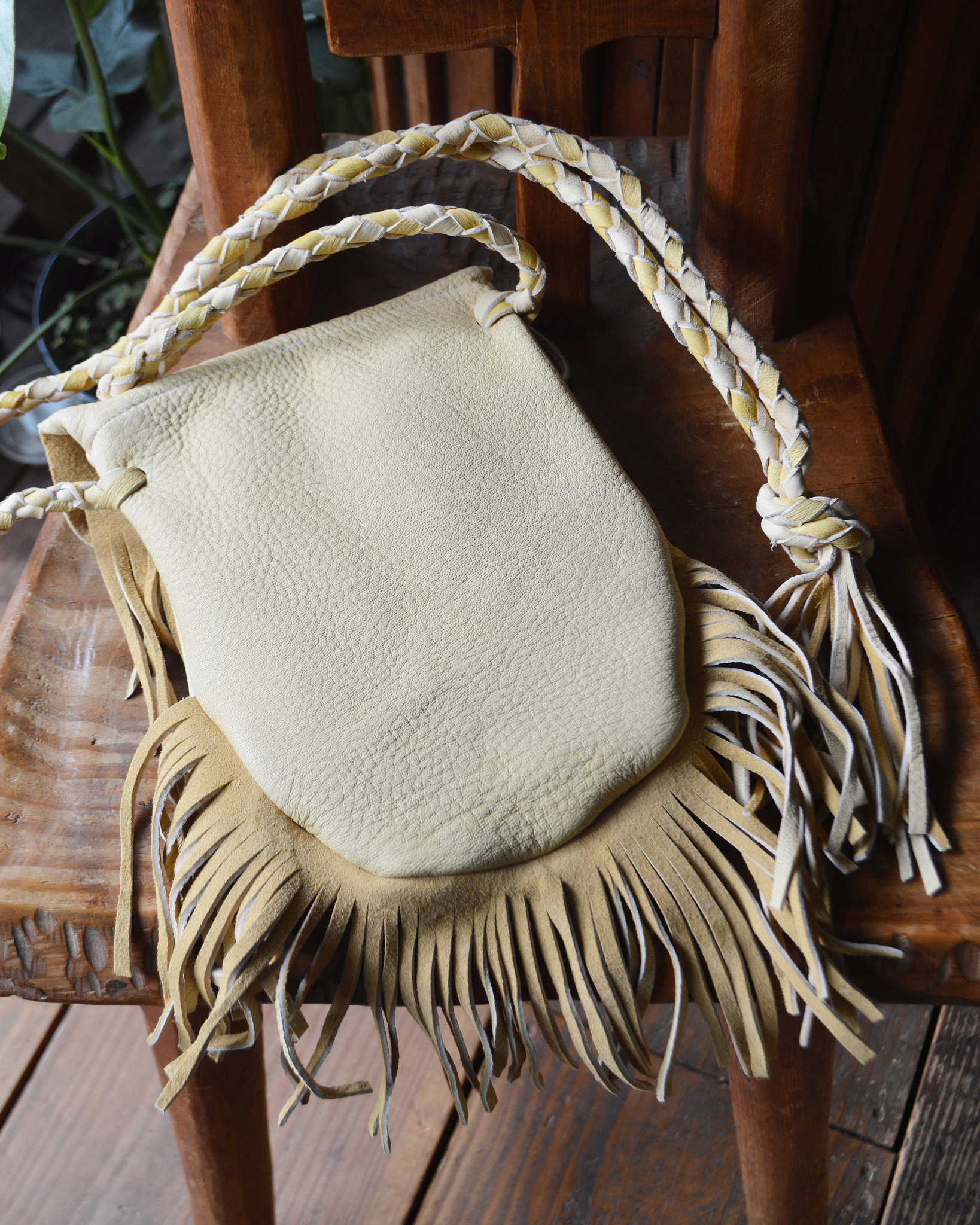 Nasngwam.×EARLYMORNING ナスングワム アーリーモーニング / DOUBLE FRINGE SHOULDER ダブルフリンジショルダー (BEIGE ベージュ)