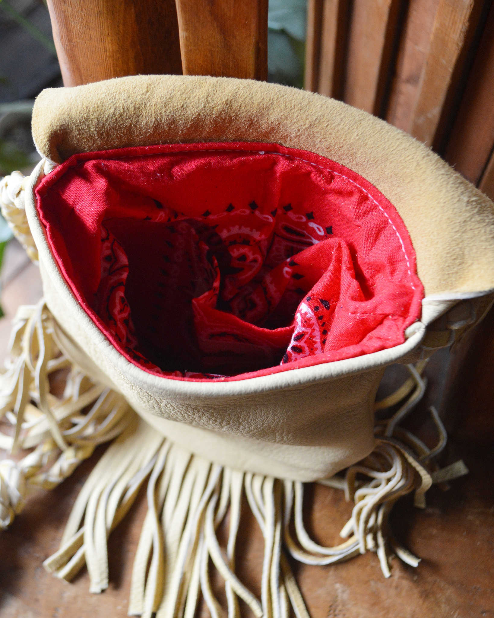 Nasngwam.×EARLYMORNING ナスングワム アーリーモーニング / DOUBLE FRINGE SHOULDER ダブルフリンジショルダー (BEIGE ベージュ)