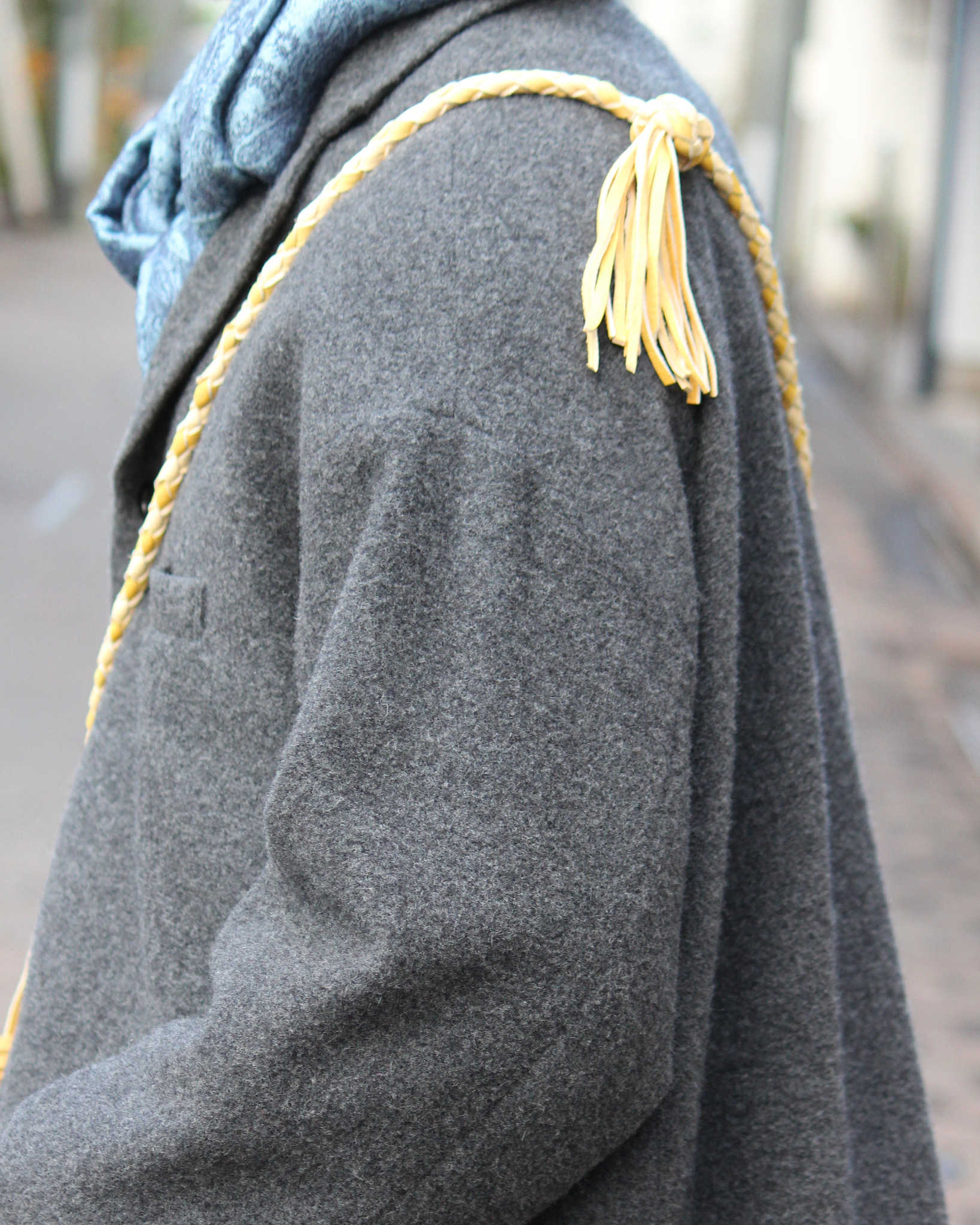 Nasngwam.×EARLYMORNING ナスングワム アーリーモーニング / DOUBLE FRINGE SHOULDER ダブルフリンジショルダー (BEIGE ベージュ)