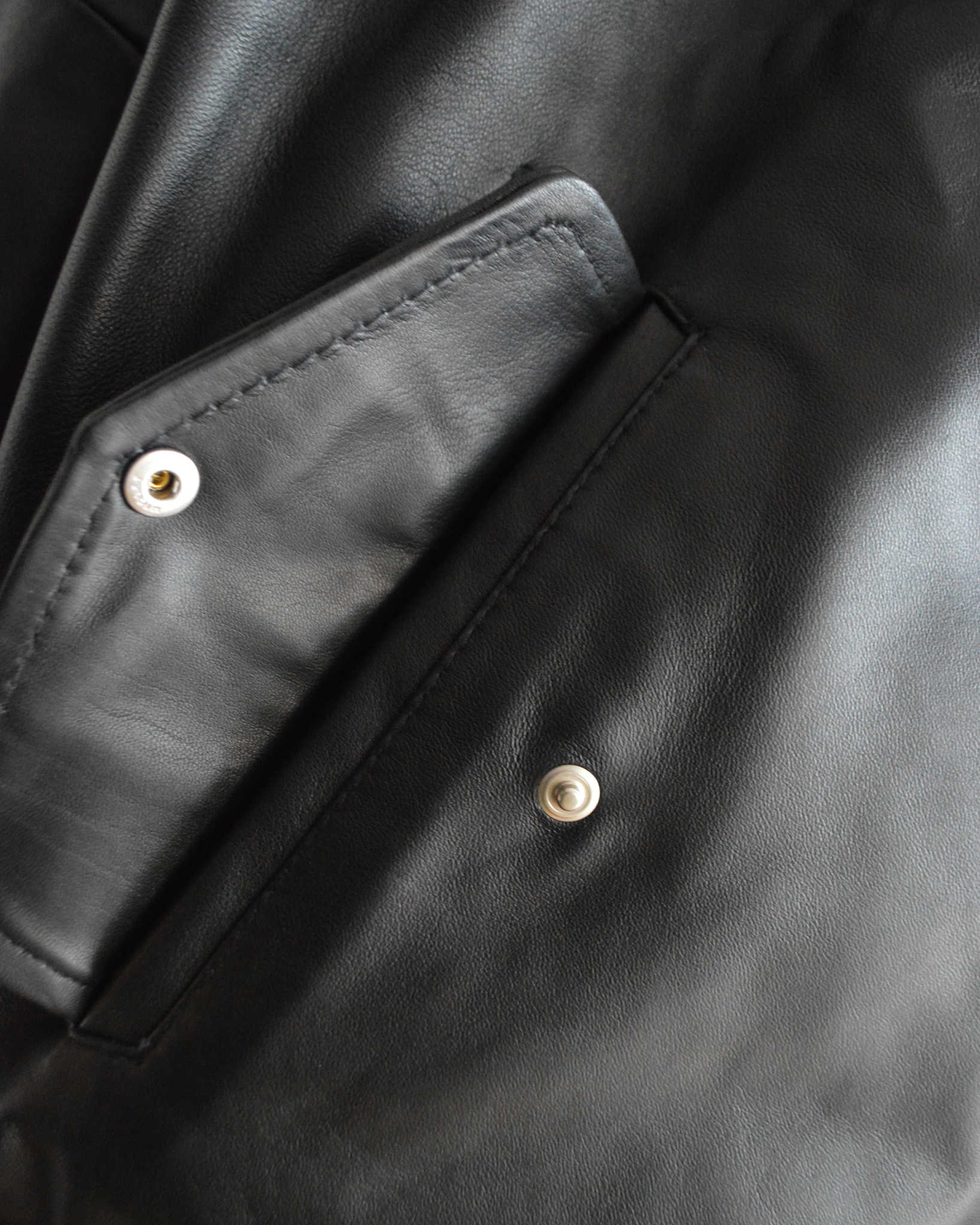 Nasngwam. ナスングワム / ATTRACT LEATHER JACKET アトラクトレザージャケット Lsize (BLACK ブラック)