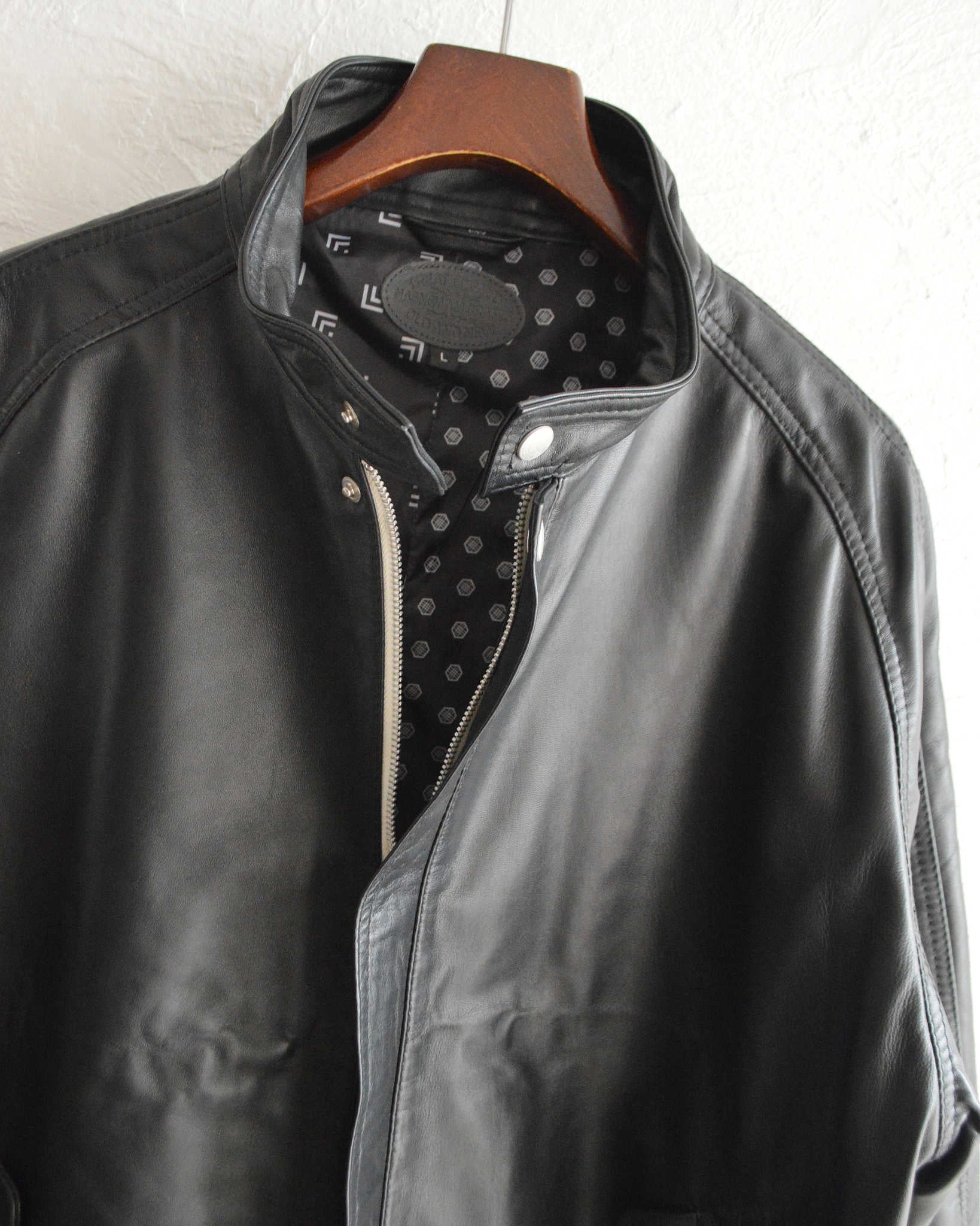 Nasngwam. ナスングワム / ATTRACT LEATHER JACKET アトラクトレザージャケット Lsize (BLACK ブラック)