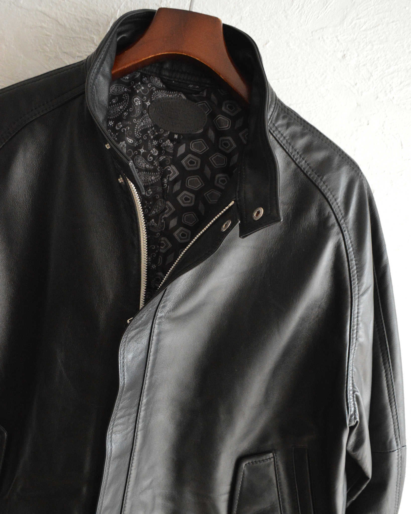 Nasngwam. ナスングワム / ATTRACT LEATHER JACKET アトラクトレザージャケット Msize (BLACK ブラック)