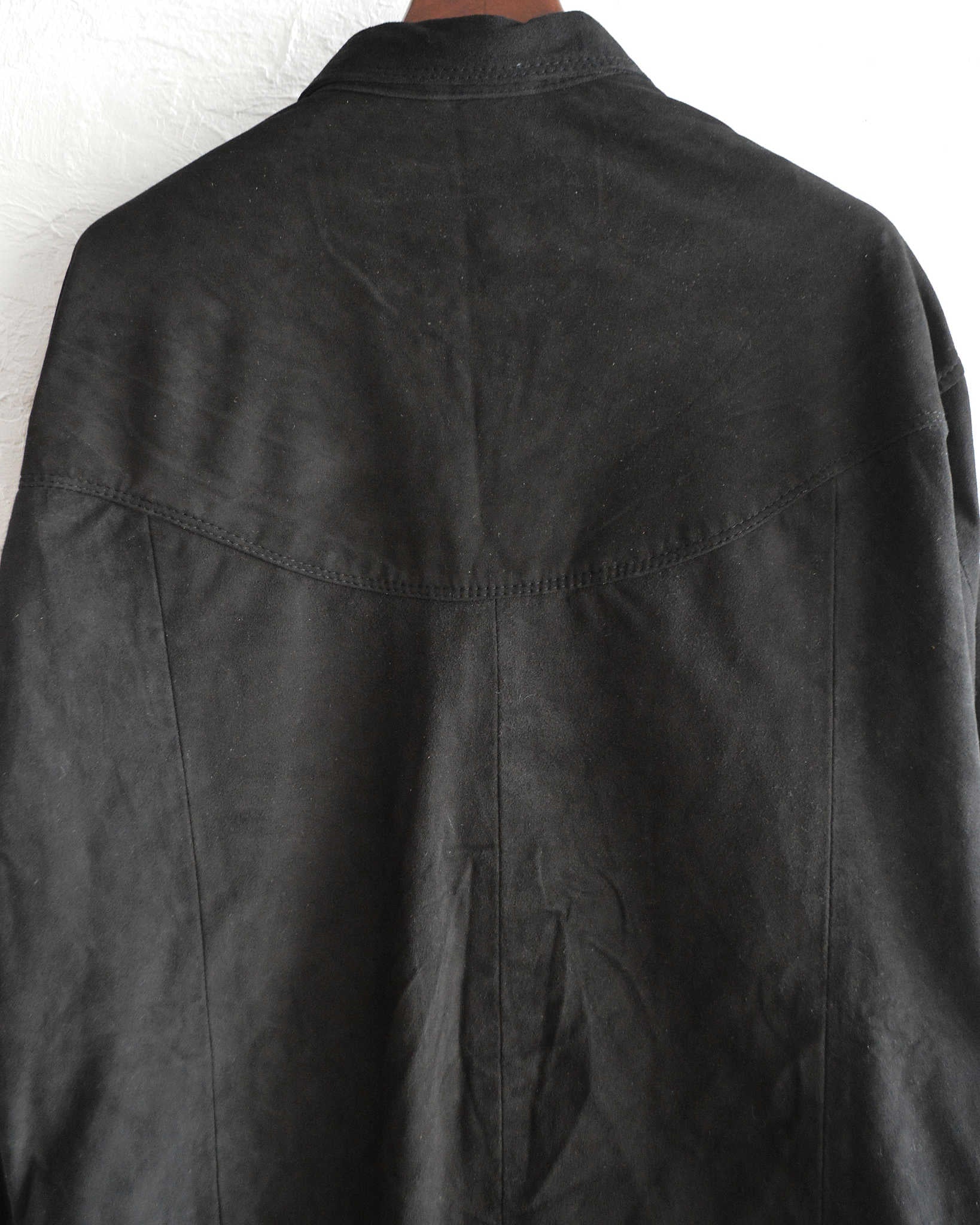 Nasngwam. ナスングワム / BRIGHT SUEDE SHIRTS ブライトスエードシャツ Lsize (BLACK ブラック)