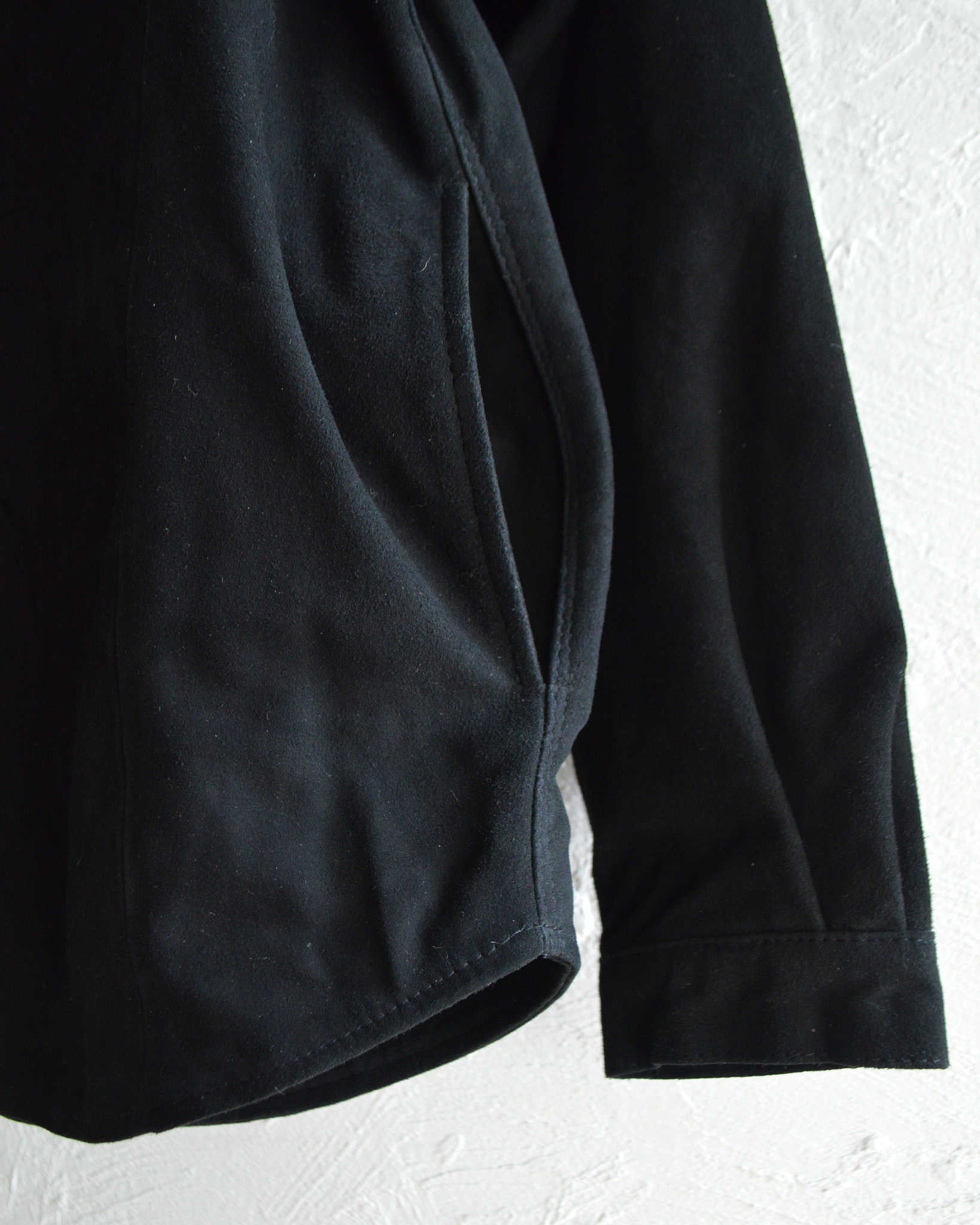 Nasngwam. ナスングワム / BRIGHT SUEDE SHIRTS ブライトスエードシャツ Msize (BLACK ブラック)