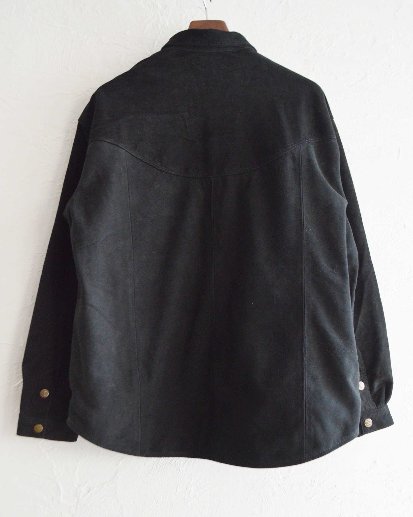 Nasngwam. ナスングワム / BRIGHT SUEDE SHIRTS ブライトスエードシャツ Msize (BLACK ブラック)