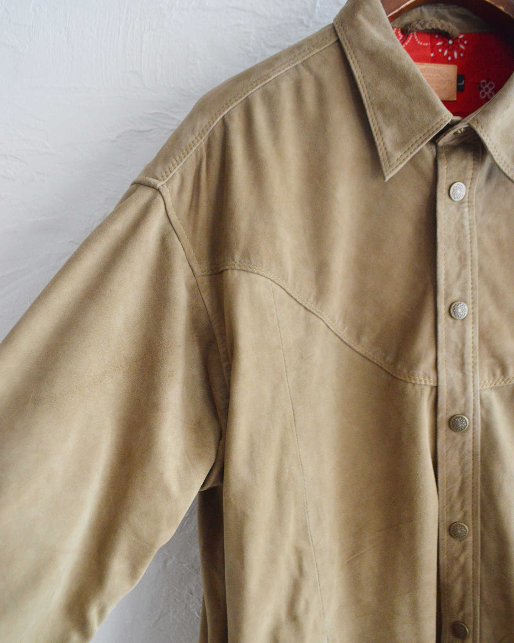 Nasngwam. ナスングワム / BRIGHT SUEDE SHIRTS ブライトスエードシャツ Lsize (BEIGE ベージュ)