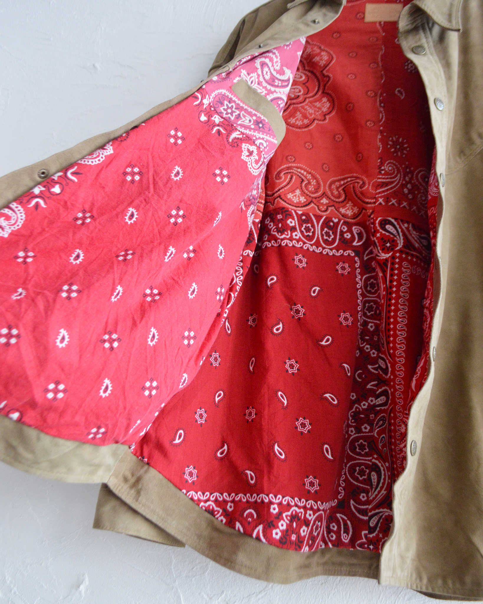 Nasngwam. ナスングワム / BRIGHT SUEDE SHIRTS ブライトスエードシャツ Lsize (BEIGE ベージュ)