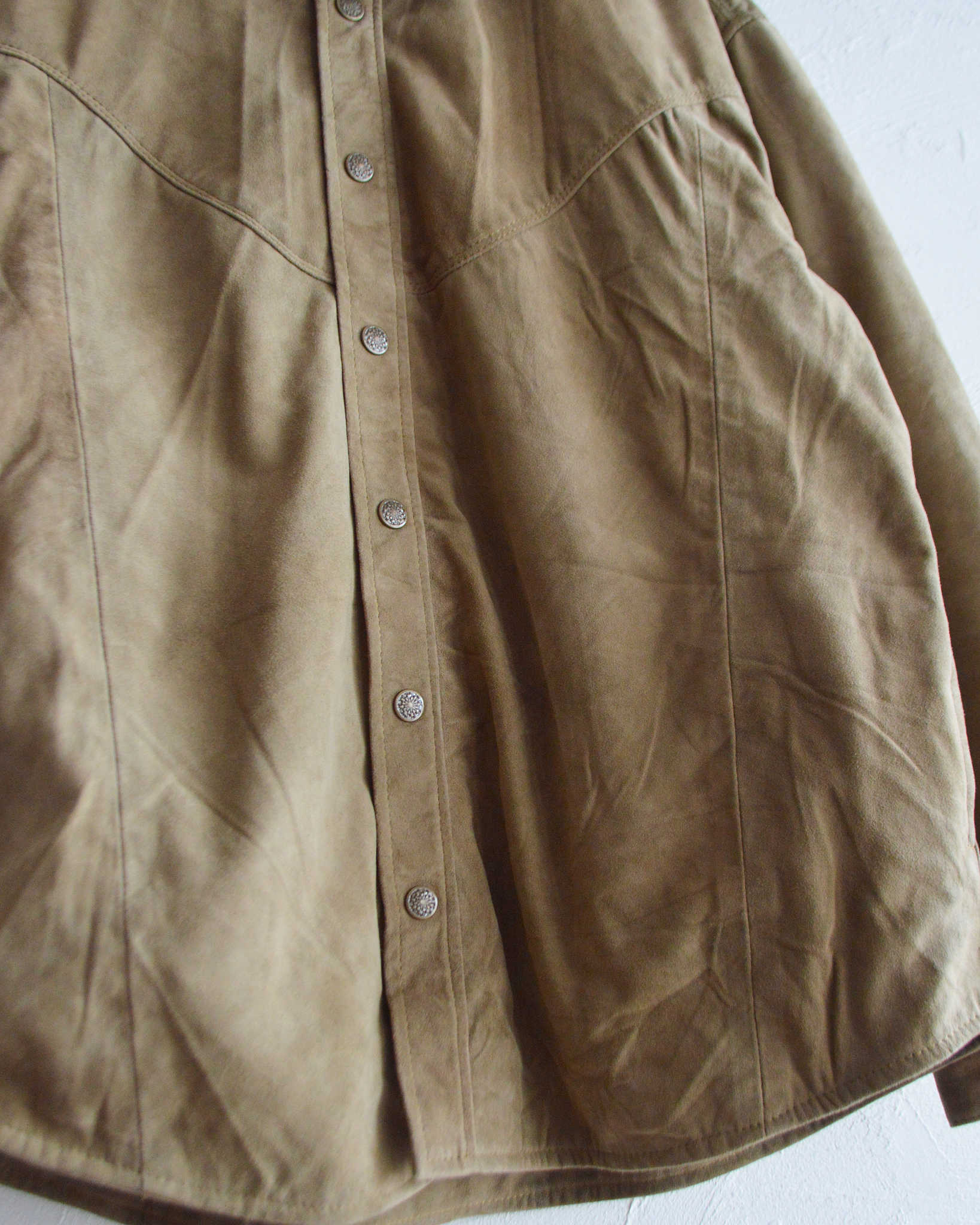 Nasngwam. ナスングワム / BRIGHT SUEDE SHIRTS ブライトスエードシャツ Msize (BEIGE ベージュ)