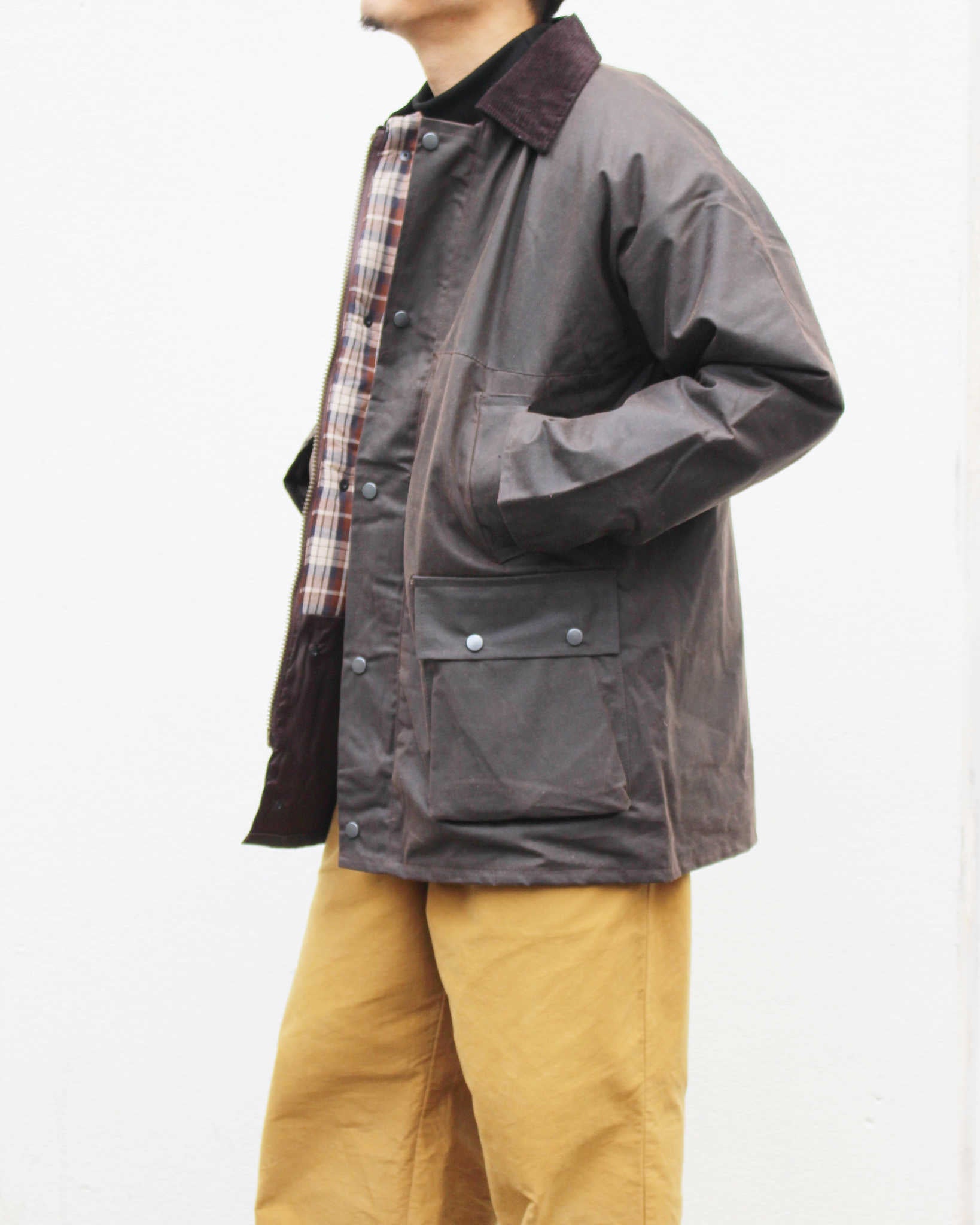 Hunter-Outdoor ハンターアウトドア / BOLTON Padded WAX JACKET ワックスコットンジャケット (BROWN ブラウン)