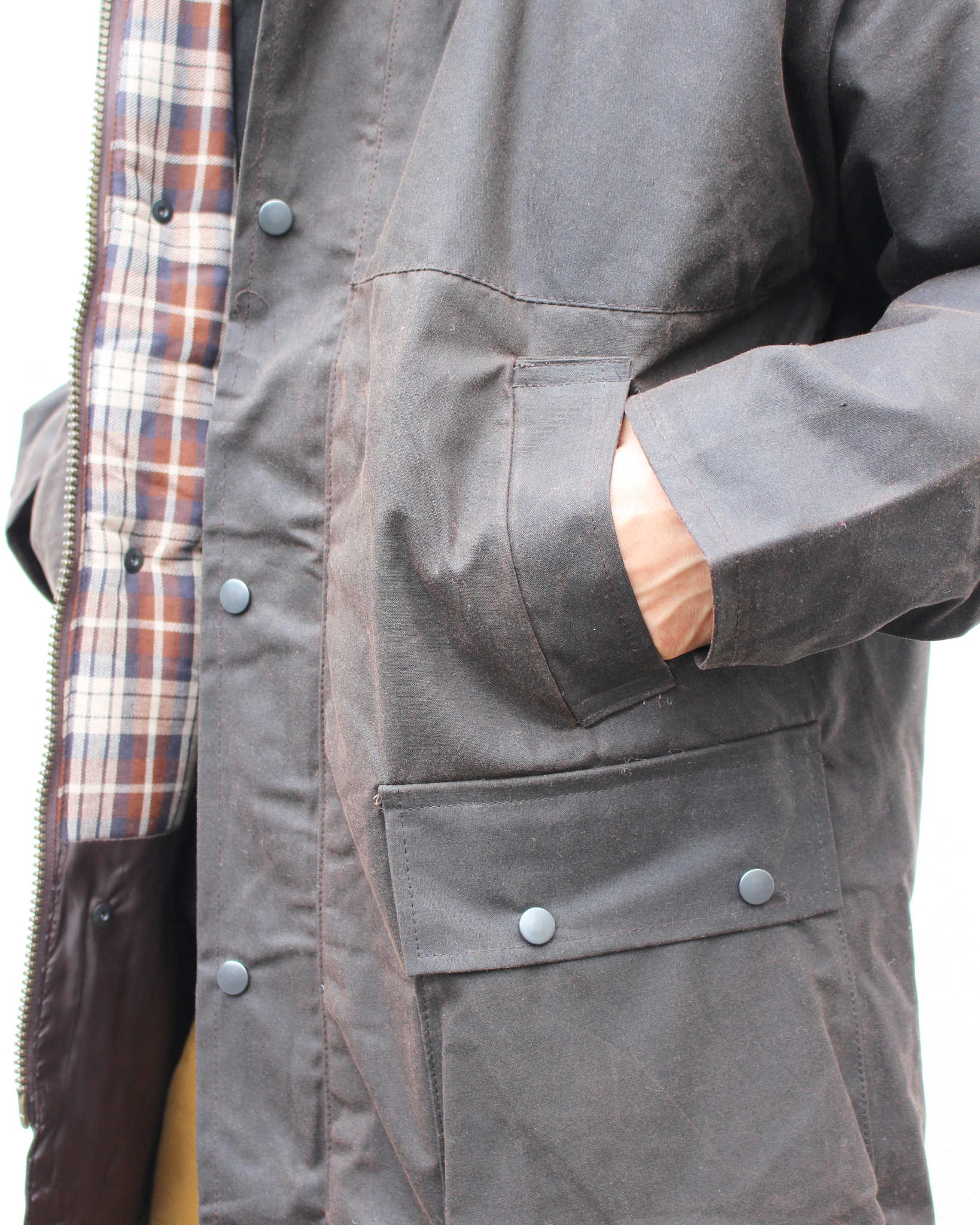 Hunter-Outdoor ハンターアウトドア / BOLTON Padded WAX JACKET ワックスコットンジャケット (BROWN ブラウン)