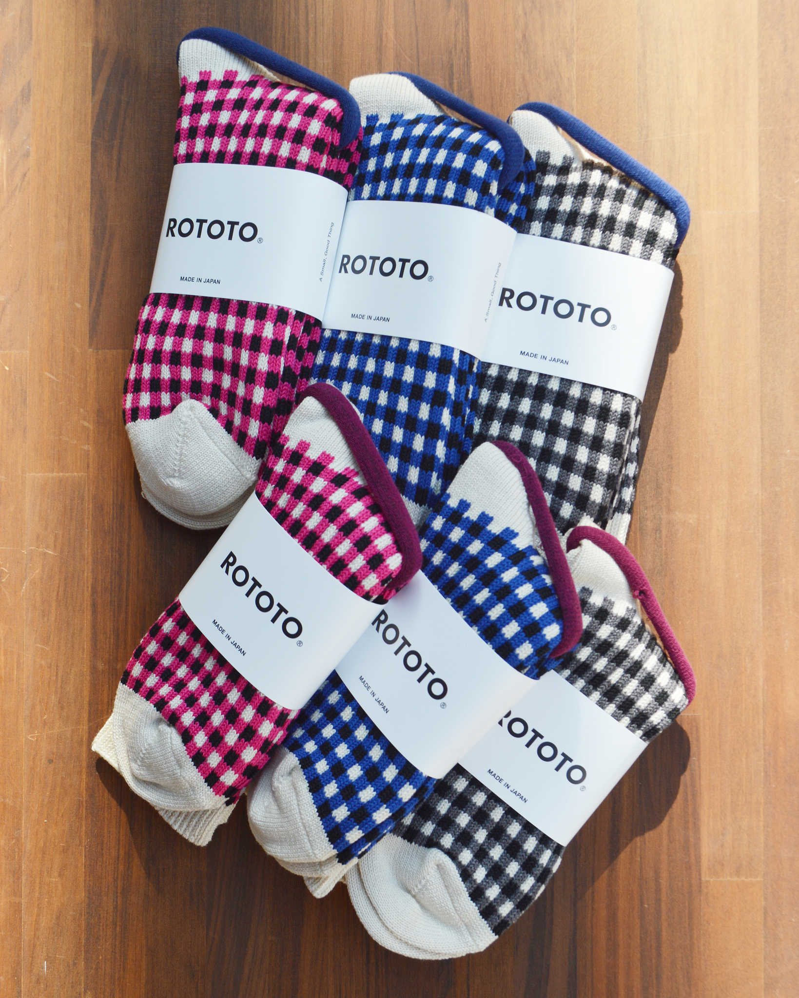 ROTOTO ロトト / GINGHAM CHECK SOCKS ギンガムチェックソックス