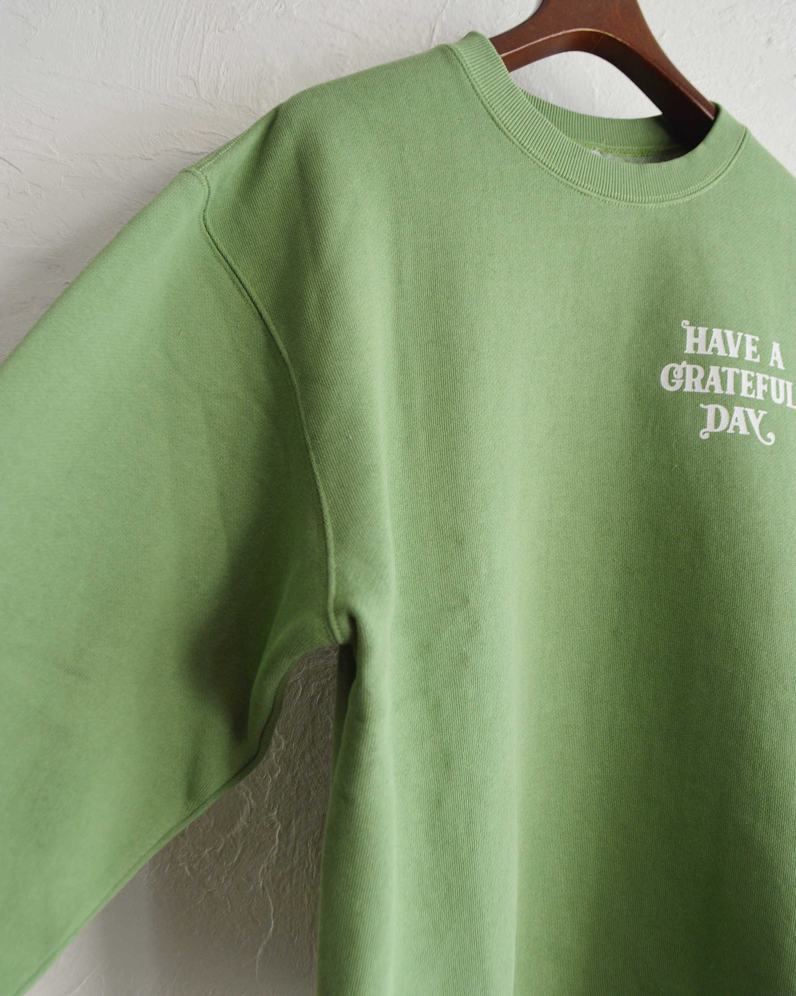 HAVE A GRATEFUL DAY ハブアグレイトフルデイ / CREW SWEATSHIRT  クルースウェット (LIFE リーフ)