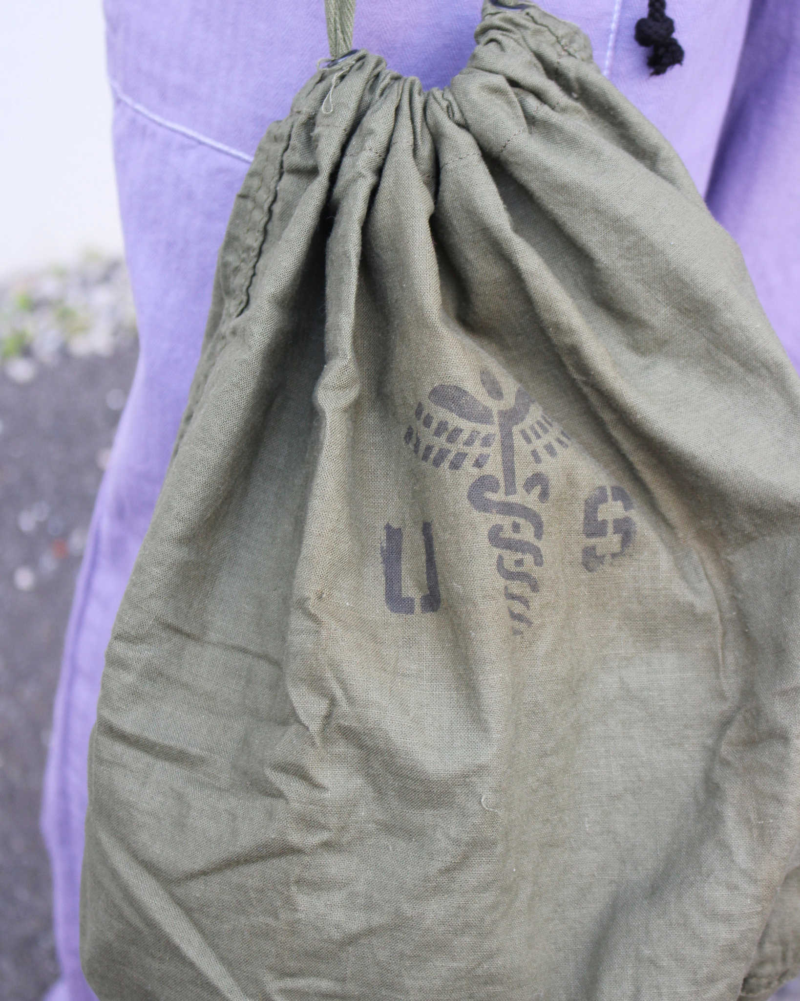 1960'S US ARMY PATIENTS EFFECTS BAG DEAD STOCK ONE WASHED & REMAKE