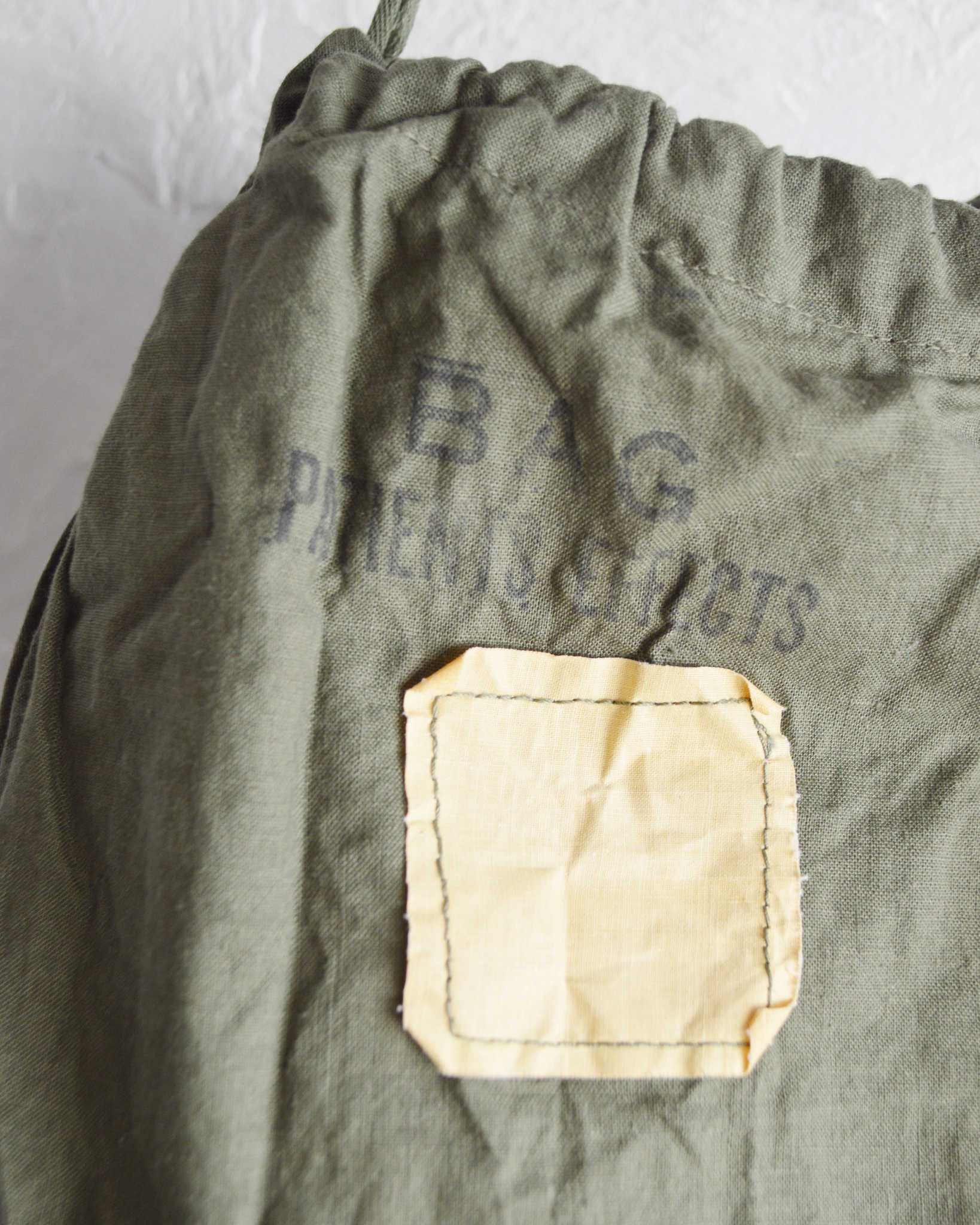 1960'S US ARMY PATIENTS EFFECTS BAG DEAD STOCK ONE WASHED & REMAKE