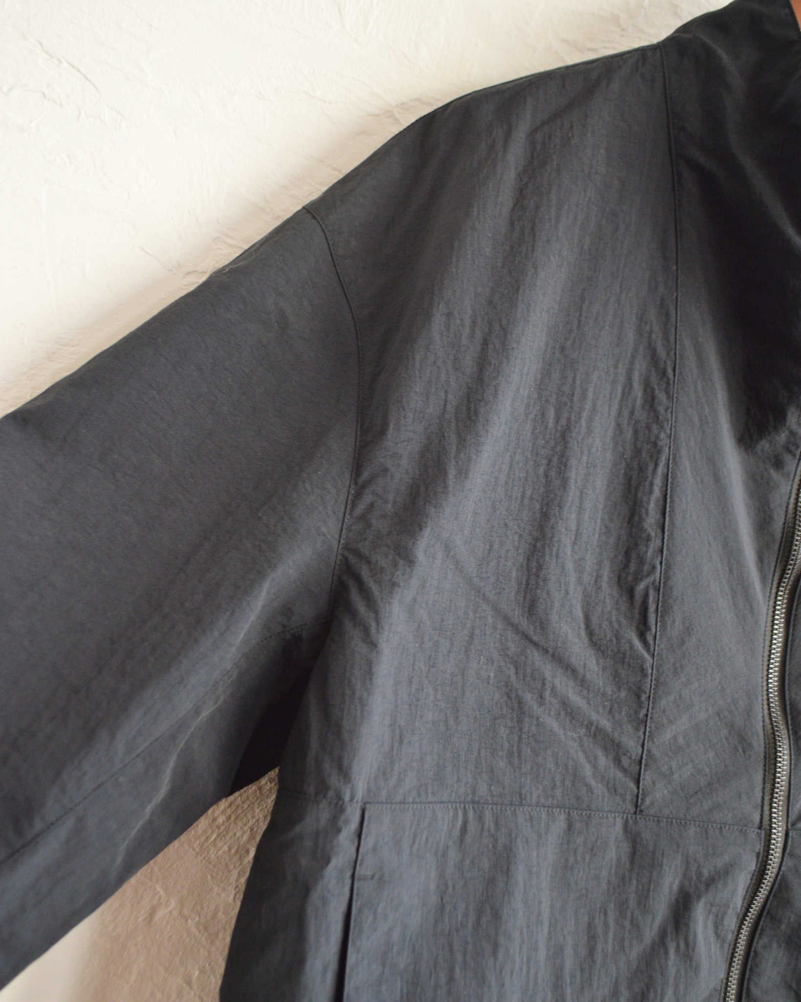 LAMOND ラモンド / LIGHT SHELL STAND BLOUSON ライトシェルスタンドブルゾン (BLACK ブラック)