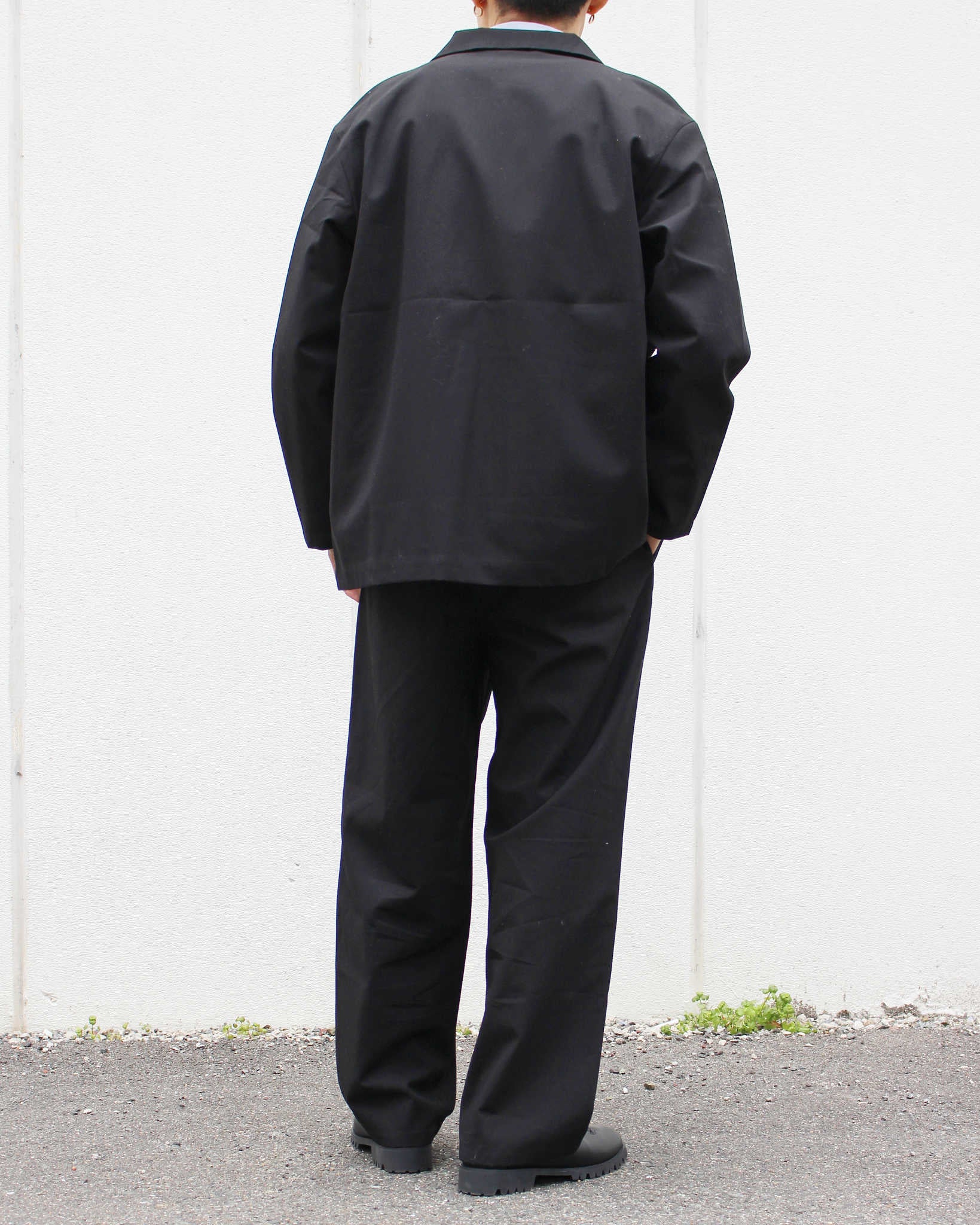 LAMOND ラモンド / ORGANIC COTTON HIGH TWIST STANDARD WIDE PANTS オーガニックコットンハイツイストスタンダードワイドパンツ (BLACK ブラック
