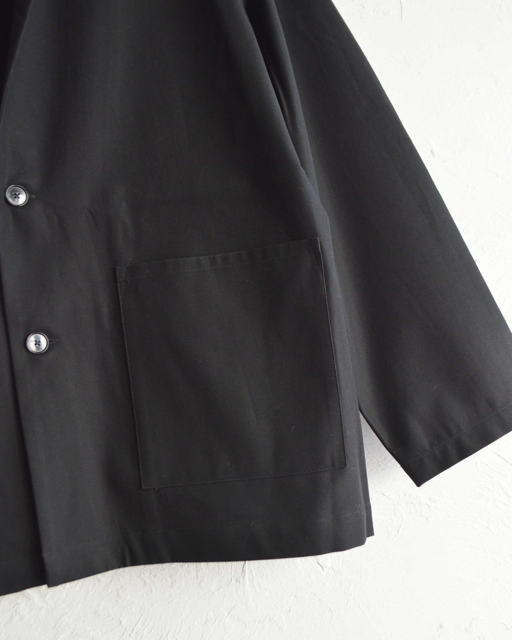 LAMOND ラモンド / ORGANIC COTTON HIGH TWIST JACKET オーガニックコットンハイツイストジャケット (BLACK ブラック)