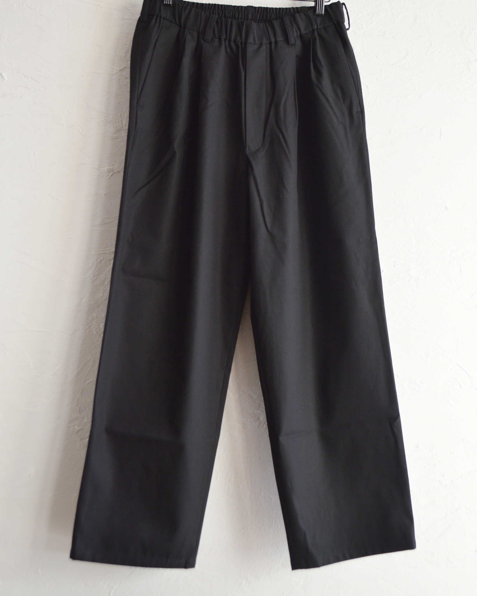 LAMOND ラモンド / ORGANIC COTTON HIGH TWIST STANDARD WIDE PANTS オーガニックコットンハイツイストスタンダードワイドパンツ (BLACK ブラック