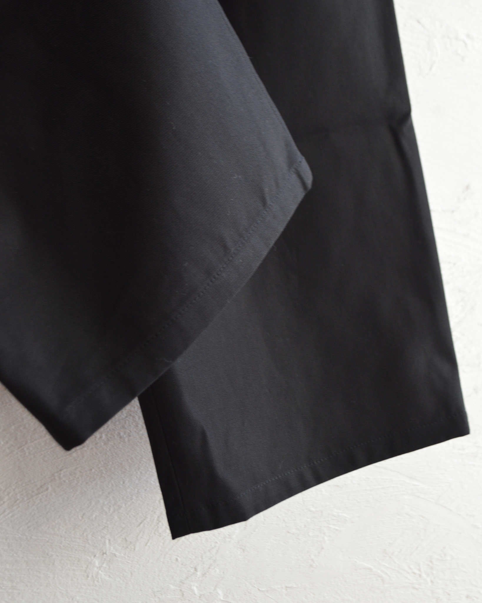 LAMOND ラモンド / ORGANIC COTTON HIGH TWIST STANDARD WIDE PANTS オーガニックコットンハイツイストスタンダードワイドパンツ (BLACK ブラック