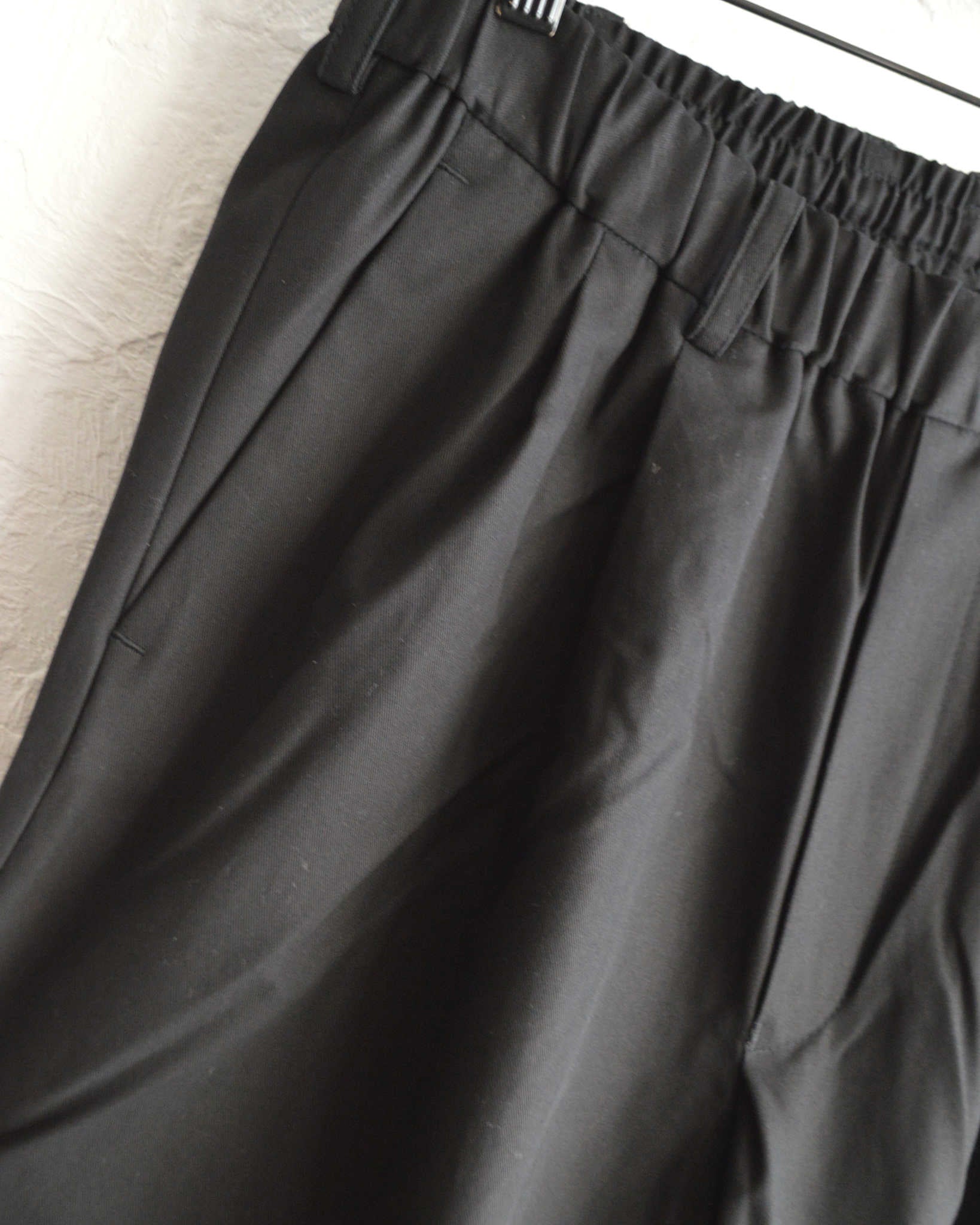 LAMOND ラモンド / ORGANIC COTTON HIGH TWIST STANDARD WIDE PANTS オーガニックコットンハイツイストスタンダードワイドパンツ (BLACK ブラック