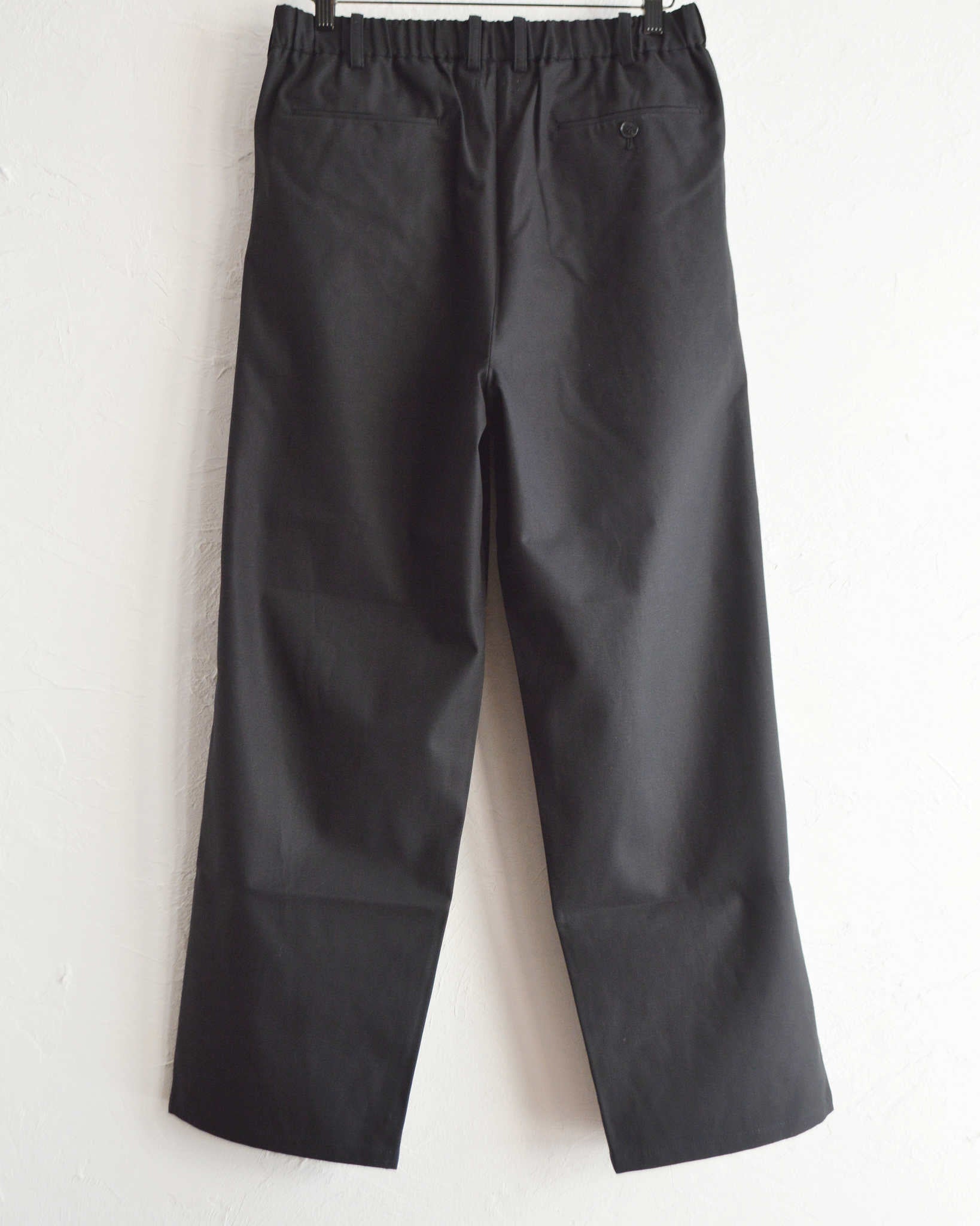 LAMOND ラモンド / ORGANIC COTTON HIGH TWIST STANDARD WIDE PANTS オーガニックコットンハイツイストスタンダードワイドパンツ (BLACK ブラック
