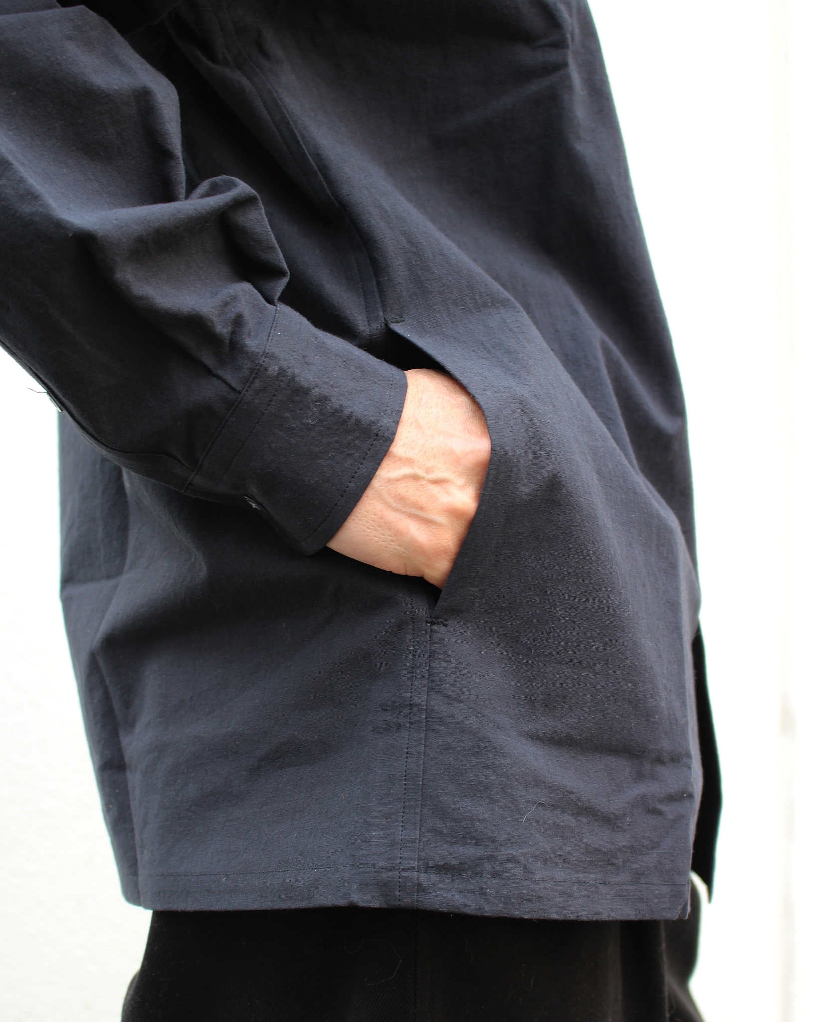 LAMOND ラモンド / COTTON LINEN WASHER JACKET コットンリネンワッシャージャケット (SUMIKURO スミクロ)