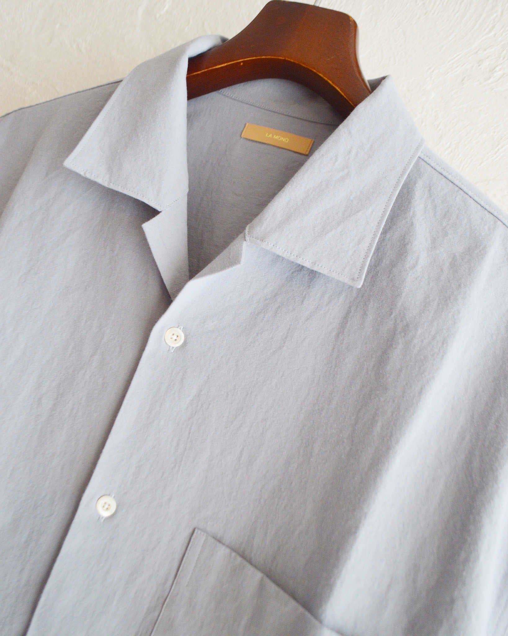 LAMOND ラモンド / COTTON LINEN WASHER JACKET コットンリネンワッシャージャケット (SAX GRAY サックスグレー)
