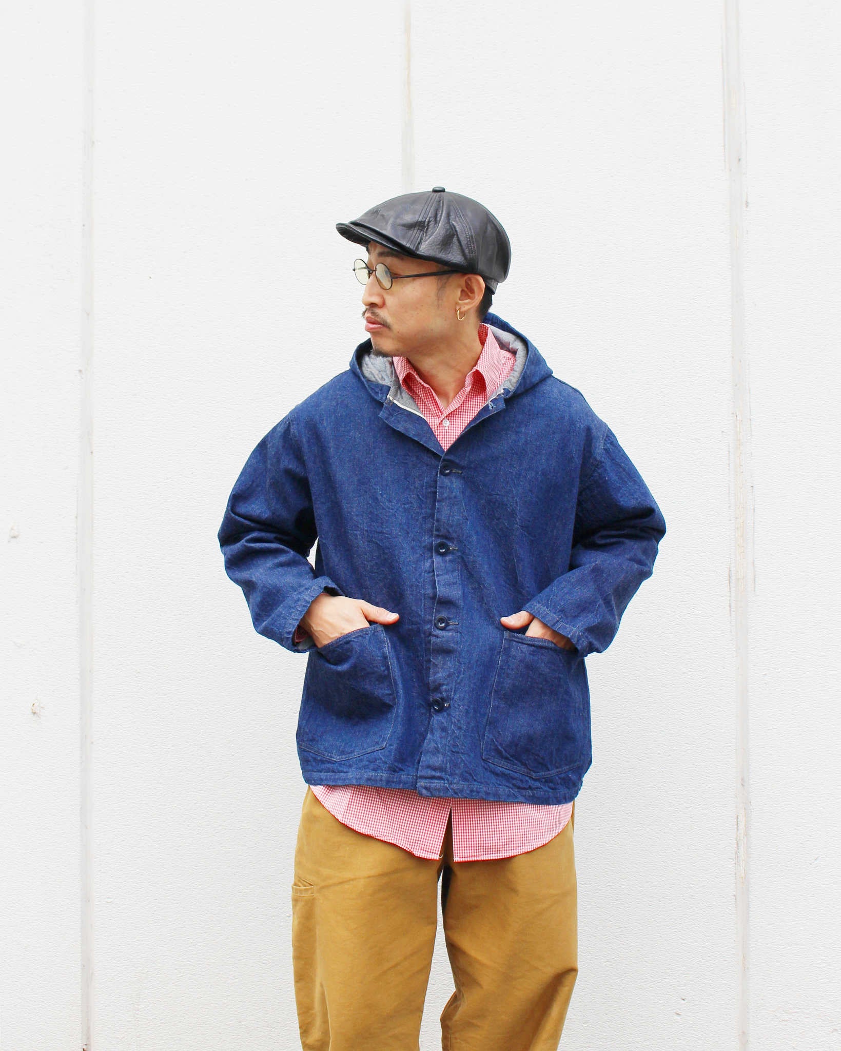 NECESSARY or UNNECESSARY ネセサリーオアアンネセサリー N.O.UNナウン / DENIM HOOD デニムフード (INDIGO インディゴ)
