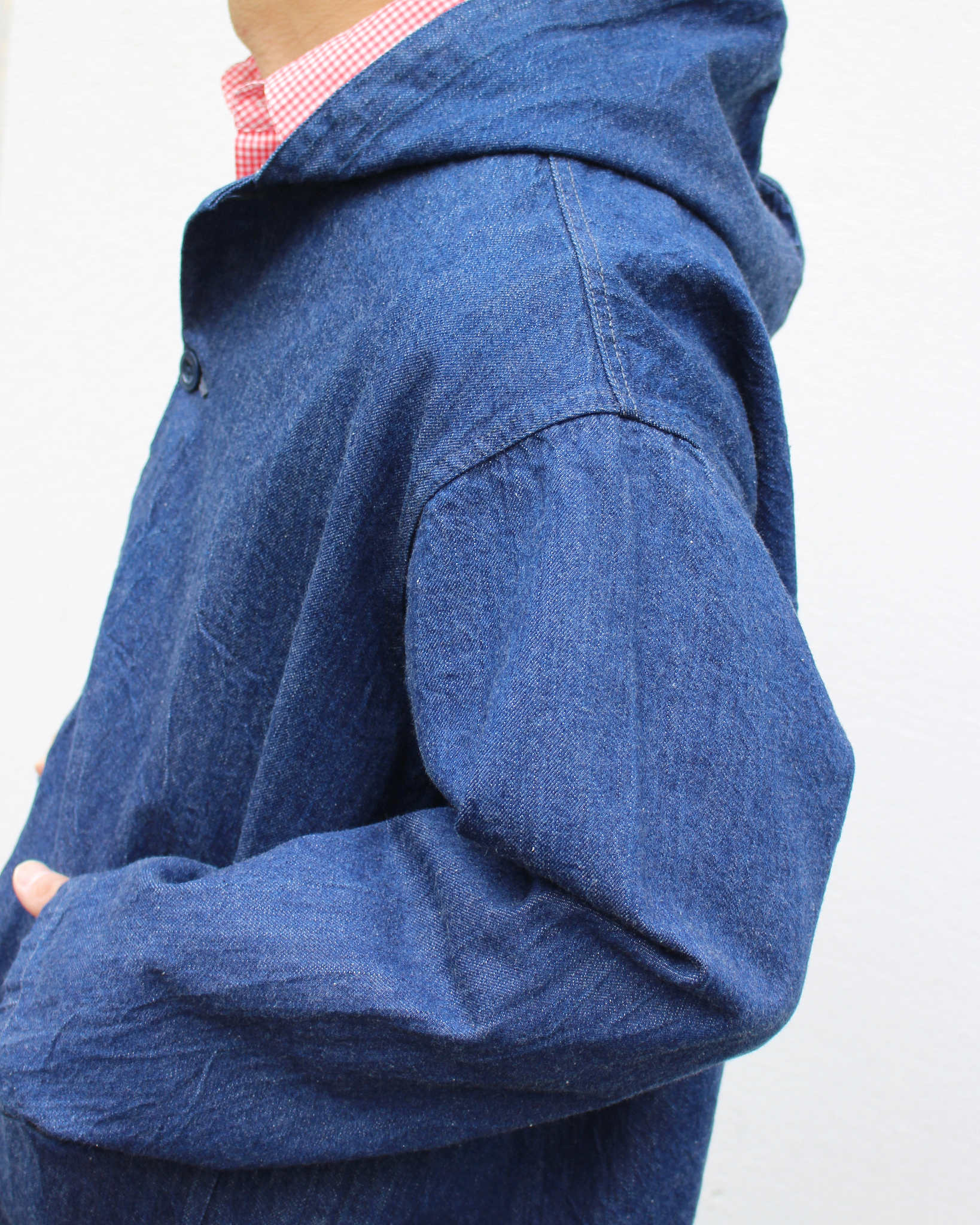 NECESSARY or UNNECESSARY ネセサリーオアアンネセサリー N.O.UNナウン / DENIM HOOD デニムフード (INDIGO インディゴ)