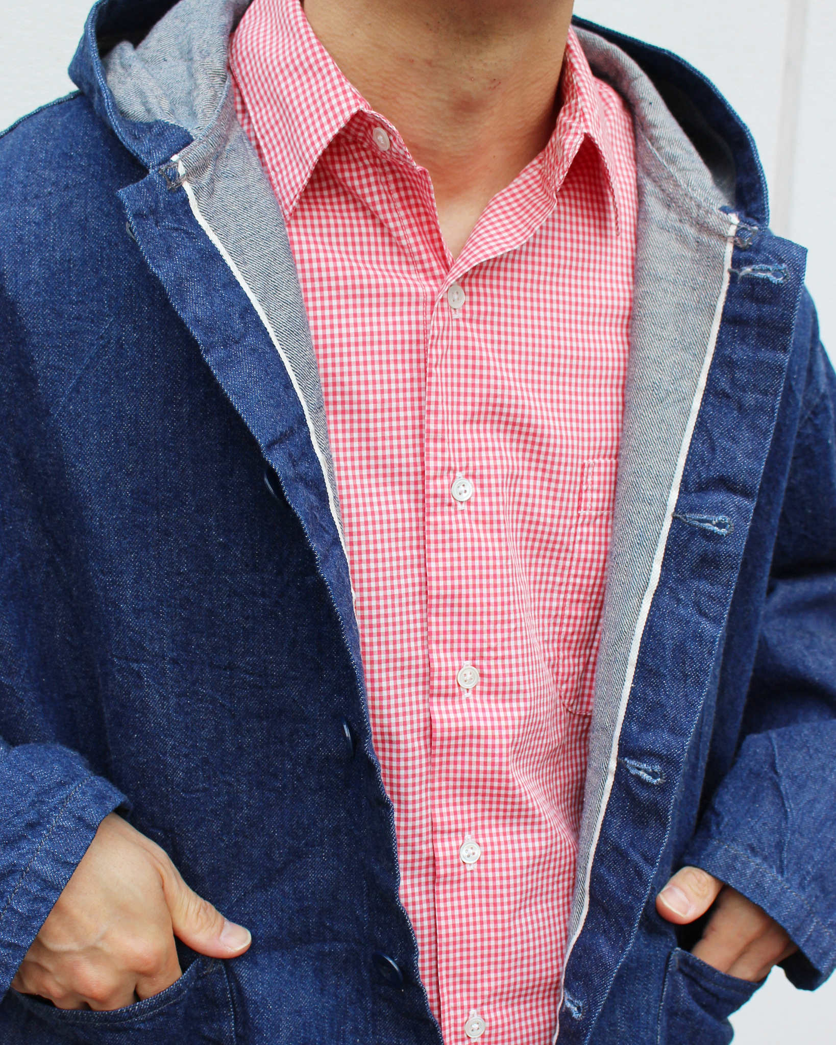 NECESSARY or UNNECESSARY ネセサリーオアアンネセサリー N.O.UNナウン / DENIM HOOD デニムフード (INDIGO インディゴ)