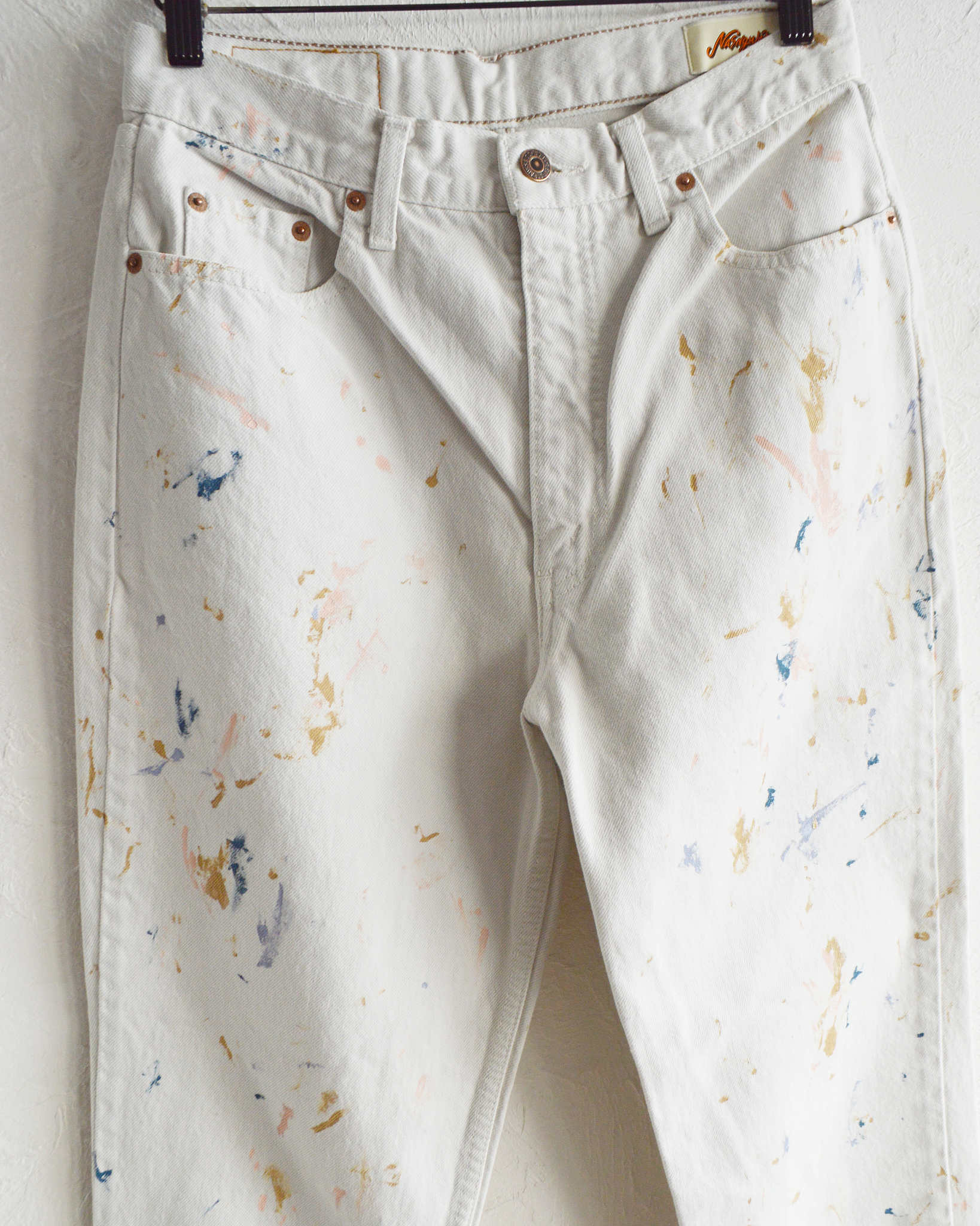 Nasngwam. ナスングワム / COLLISION DENIM PANTS コリジョンデニムパンツ (WHITE ホワイト)