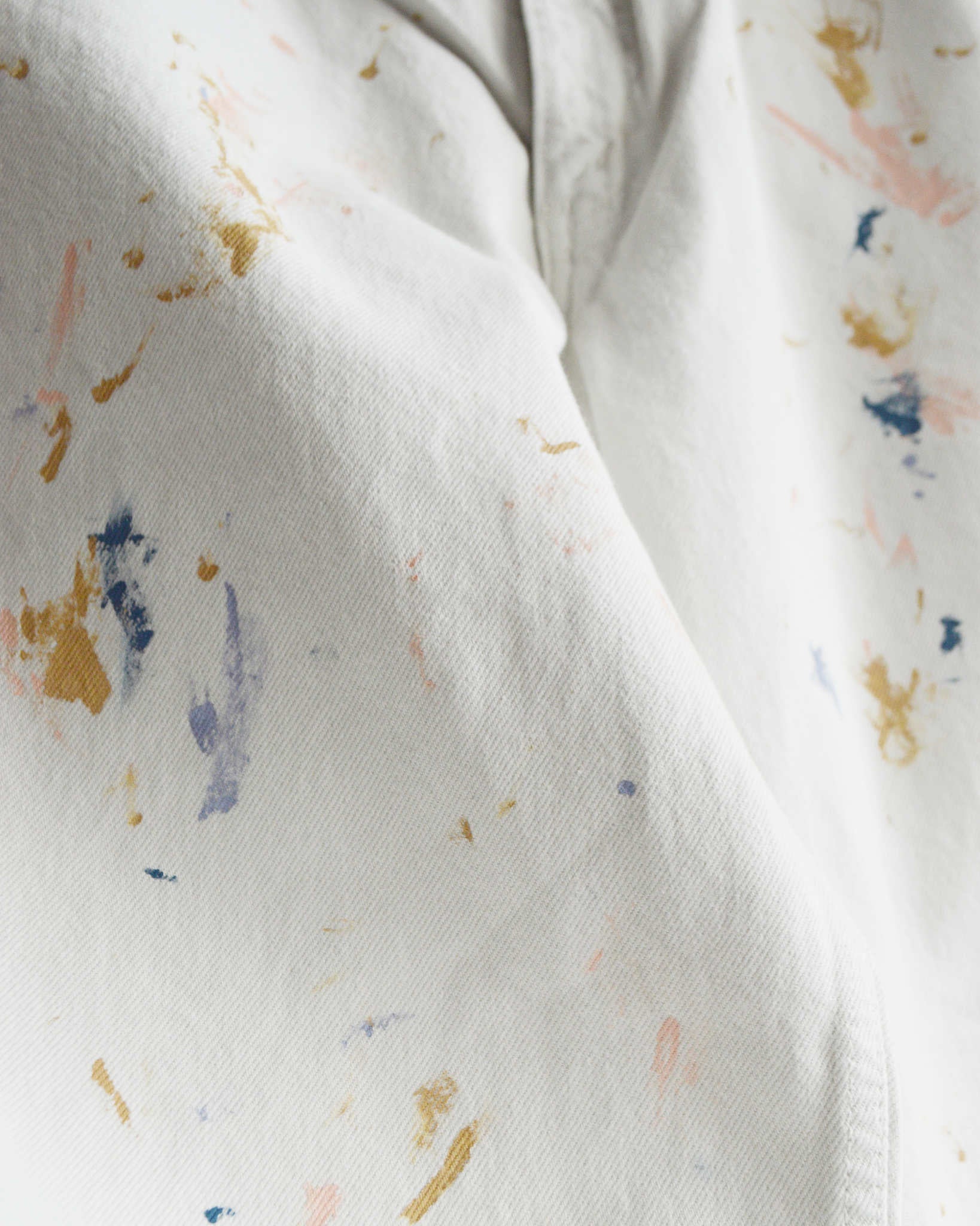 Nasngwam. ナスングワム / COLLISION DENIM PANTS コリジョンデニムパンツ (WHITE ホワイト)