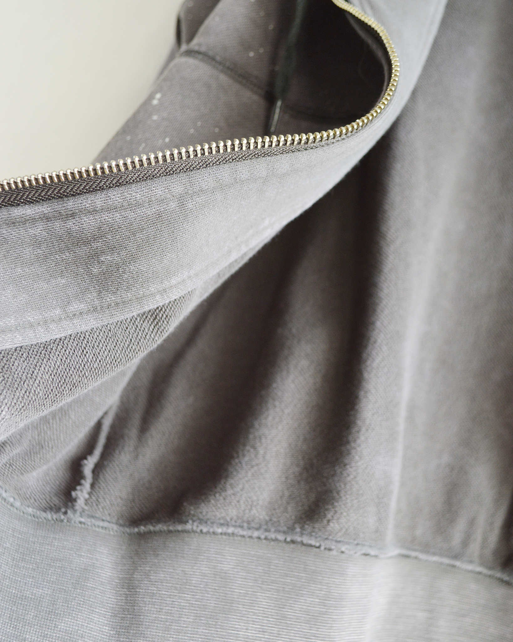 IMPRESTORE インプレストア / Thompson-paint splattered トンプソンペイントスプラッタード| Zip hoodie separate pocket ジップフーディーセパレートポケット (faded Gray Purple グレーパープル)