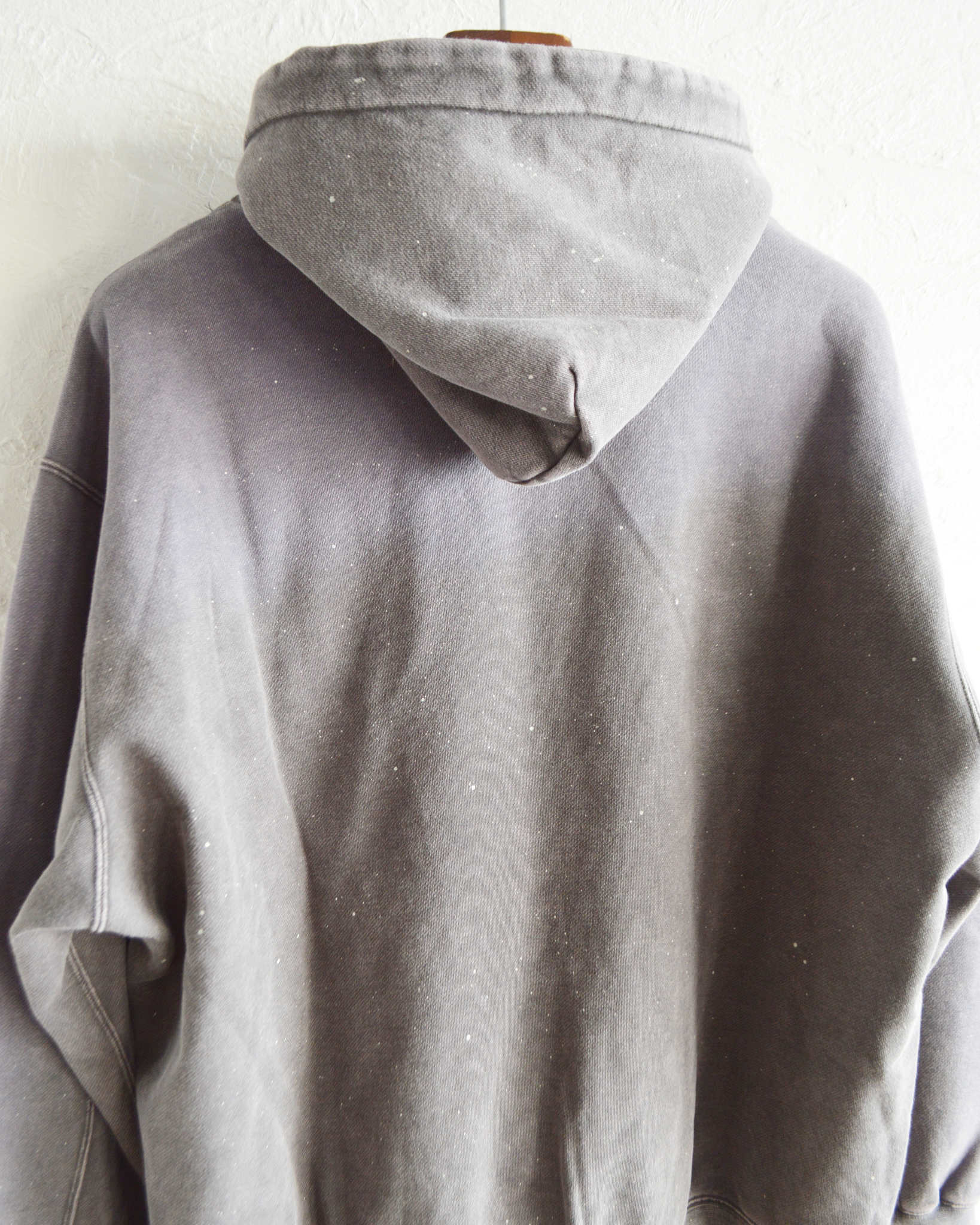 IMPRESTORE インプレストア / Thompson-paint splattered トンプソンペイントスプラッタード| Zip hoodie separate pocket ジップフーディーセパレートポケット (faded Gray Purple グレーパープル)