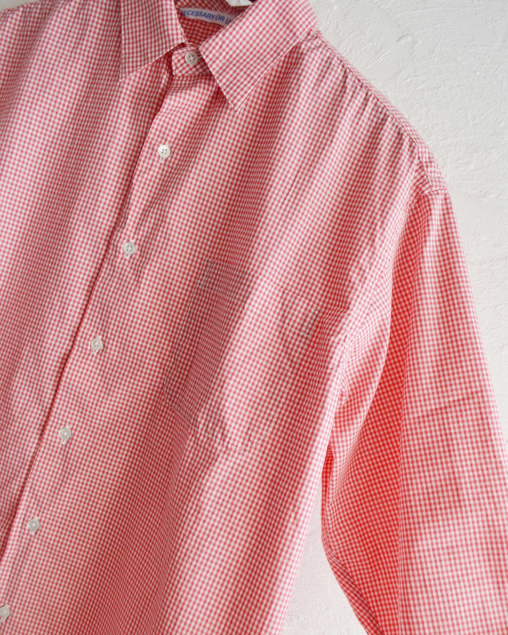 NECESSARY or UNNECESSARY ネセサリーオアアンネセサリー N.O.UN ナウン / DRESS ドレス (RED-CHECK レッドチェック)