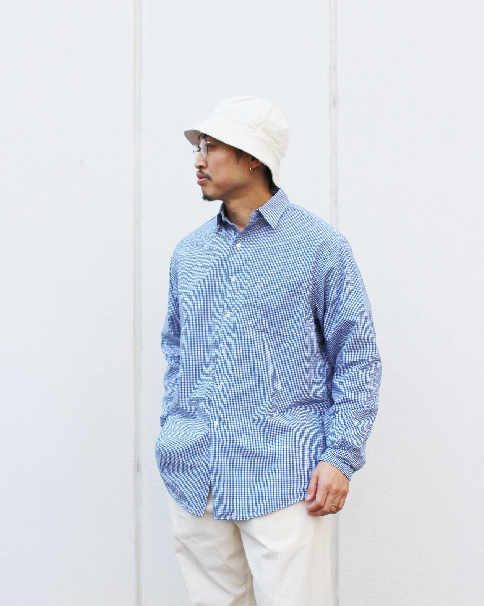 NECESSARY or UNNECESSARY ネセサリーオアアンネセサリー N.O.UN ナウン / DRESS ドレス (BLUE-CHECK ブルーチェック)