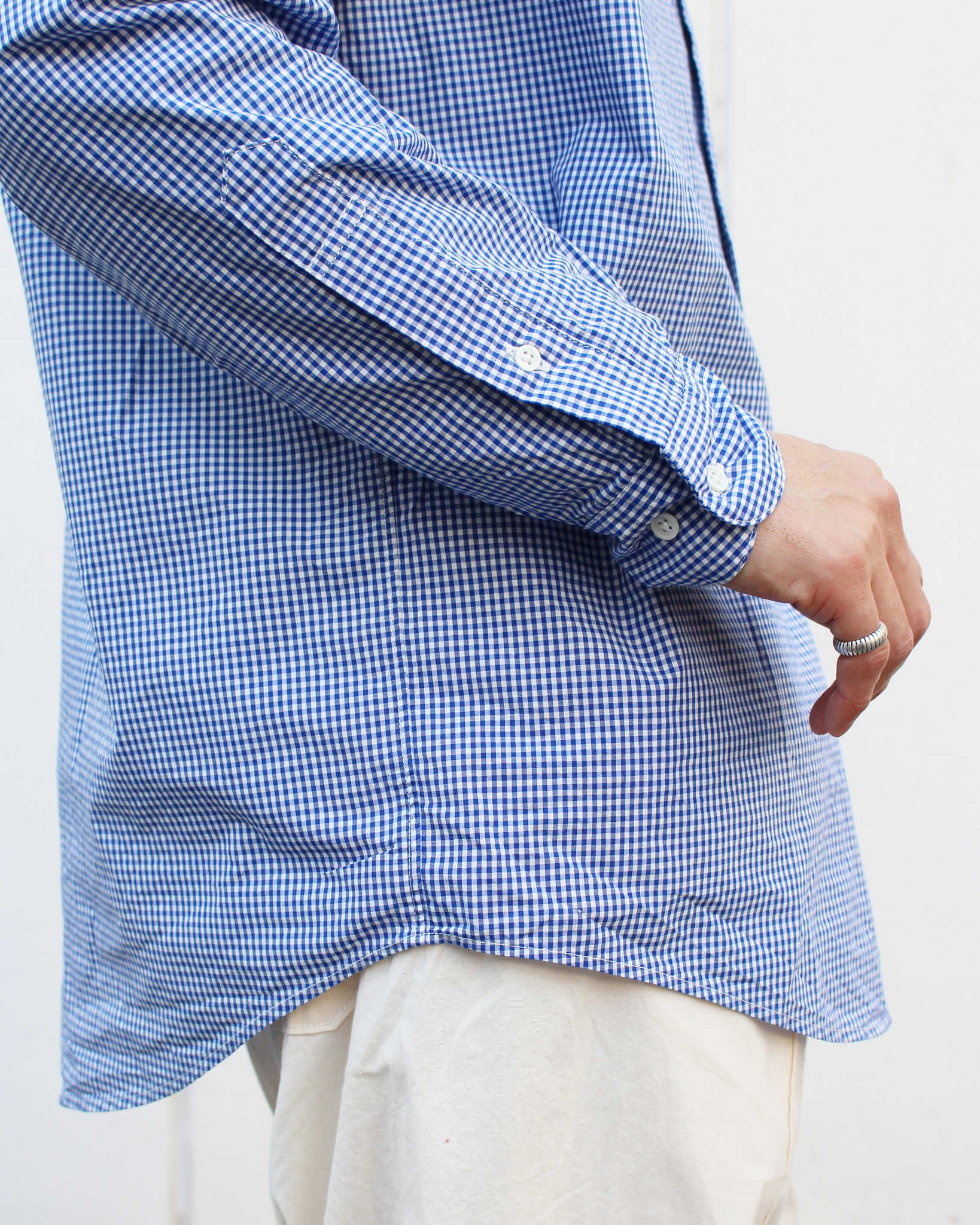 NECESSARY or UNNECESSARY ネセサリーオアアンネセサリー N.O.UN ナウン / DRESS ドレス (BLUE-CHECK ブルーチェック)