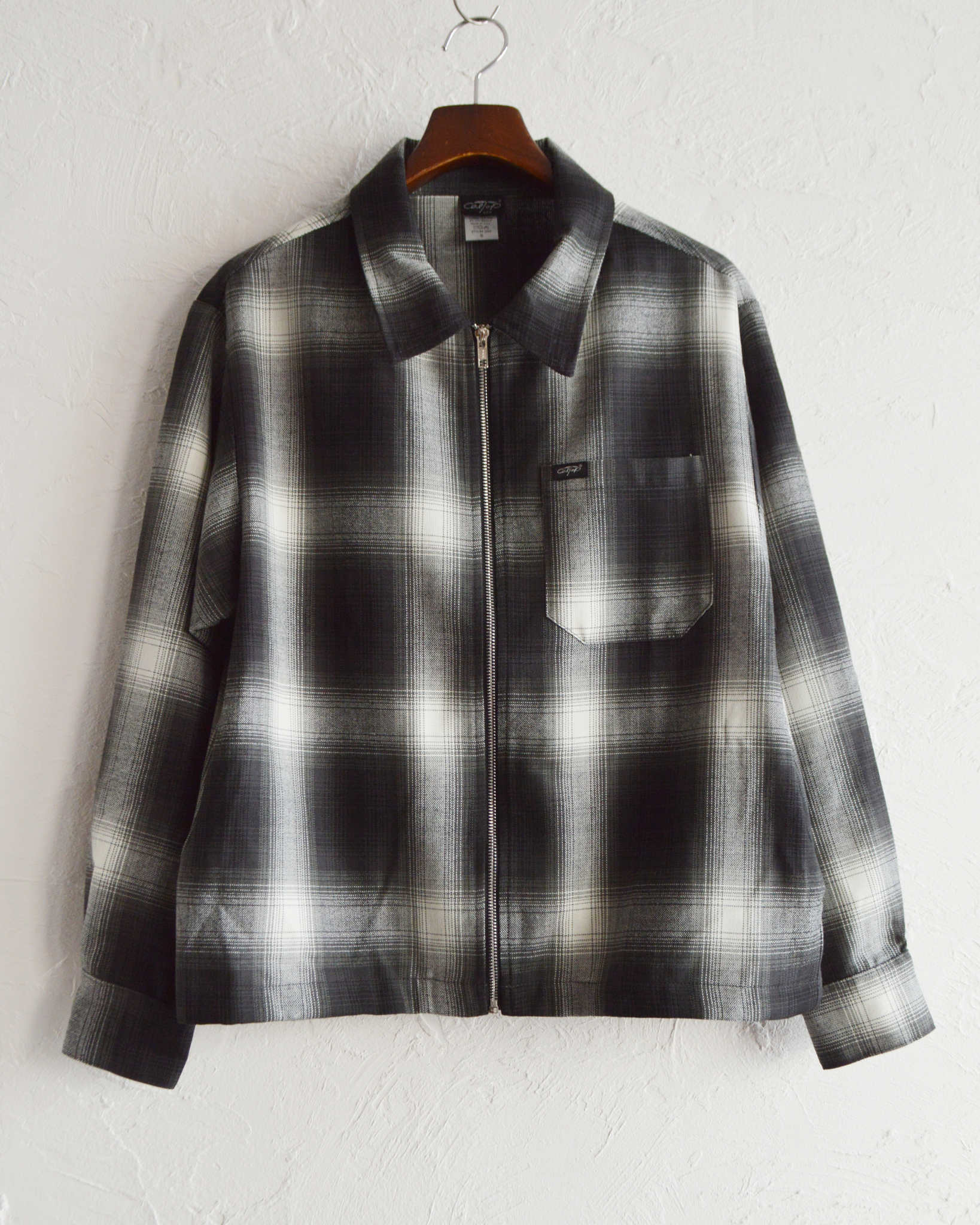 Cal Top キャルトップ / ZIP JACKET ジップジャケット (BLACK/IVORY ブラックアイボリー)