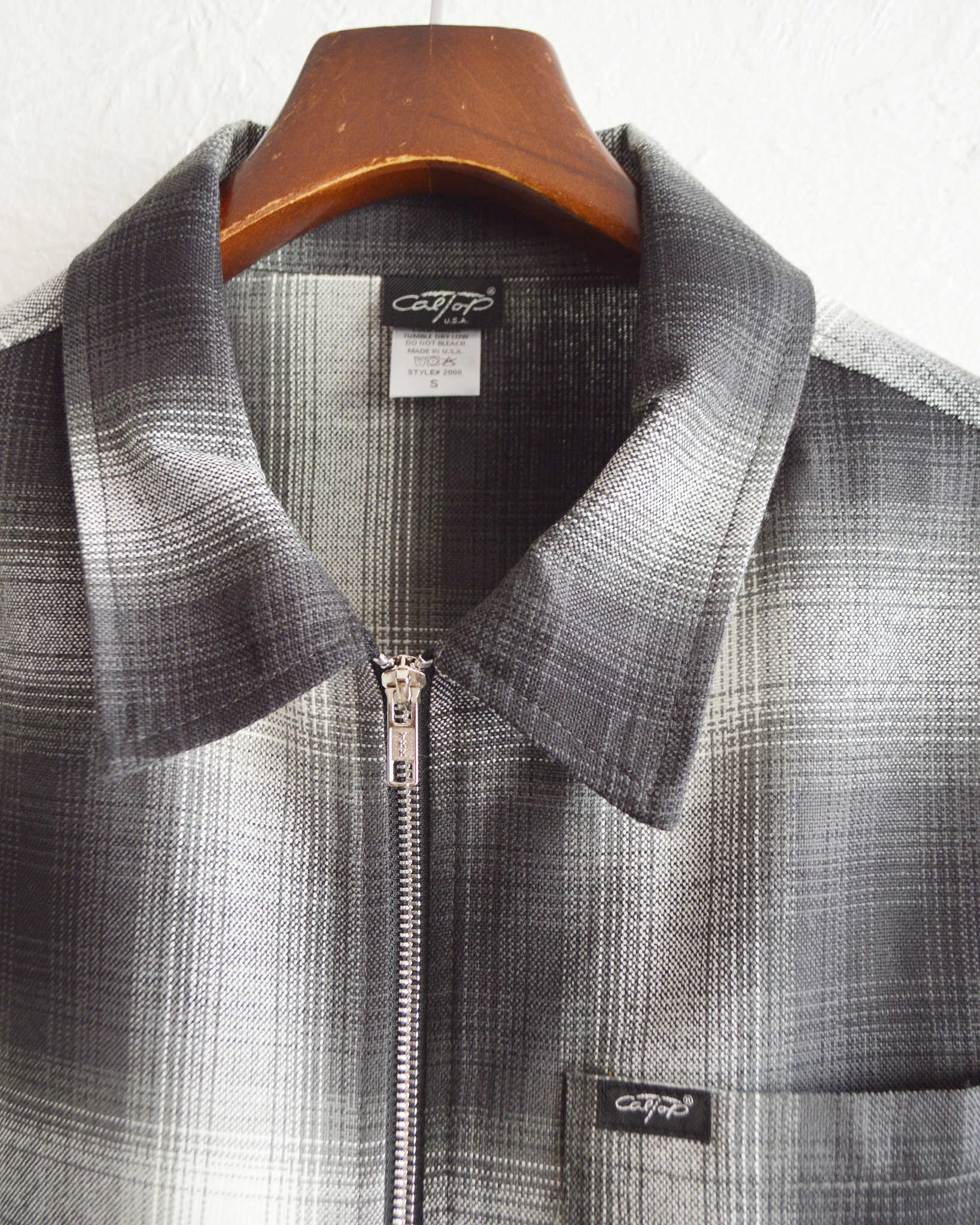 Cal Top キャルトップ / ZIP JACKET ジップジャケット (BLACK/IVORY ブラックアイボリー)