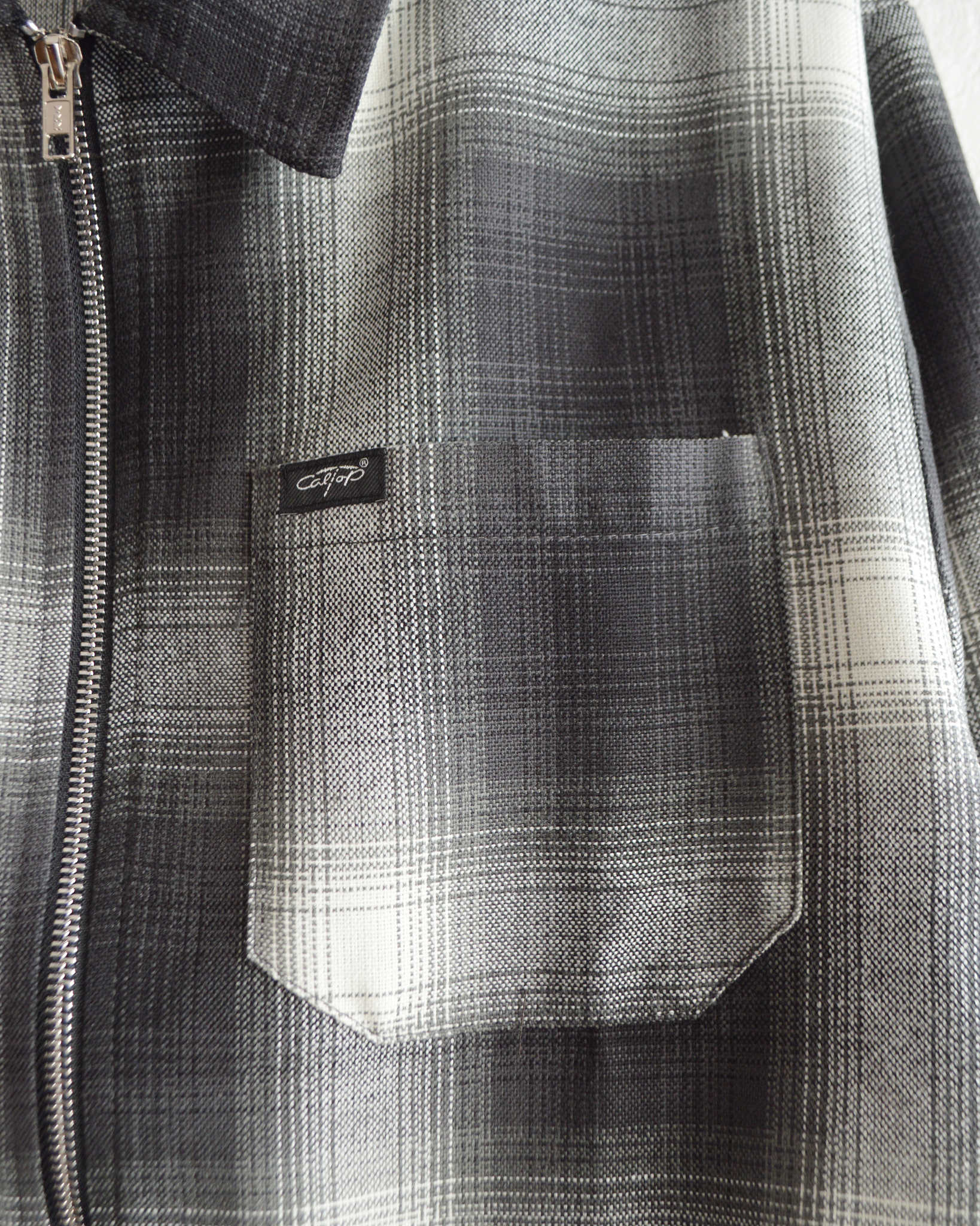 Cal Top キャルトップ / ZIP JACKET ジップジャケット (BLACK/IVORY ブラックアイボリー)