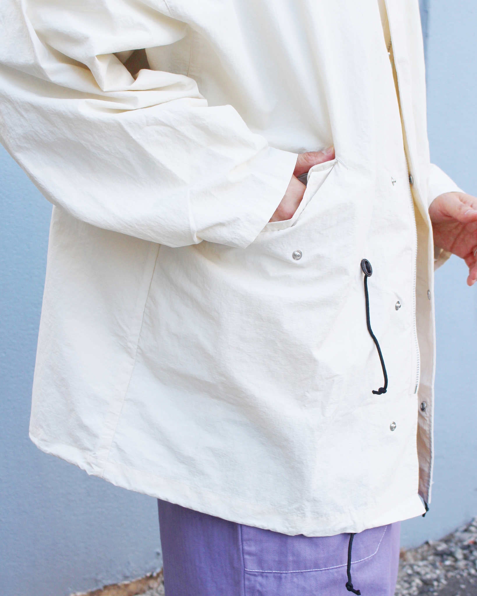 AXESQUIN アクシーズクイーン / ECO NYLON SHORT COAT エコナイロンショートコート (OFF WHITE オフホワイト)